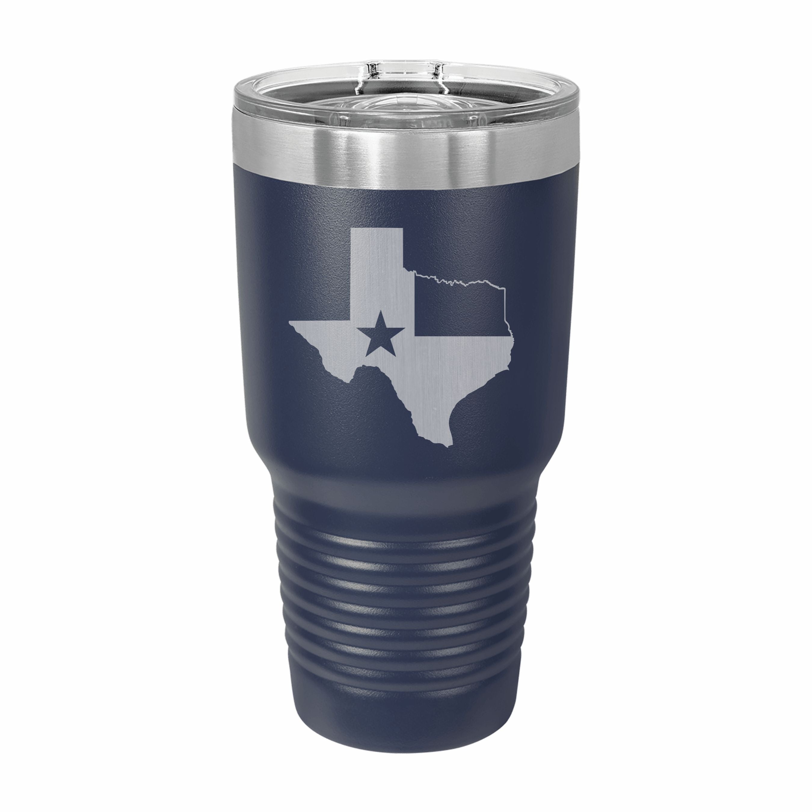 Texas State Pride Engraved Stainless Steel Tumbler Travel Mug, Patriotic Gift