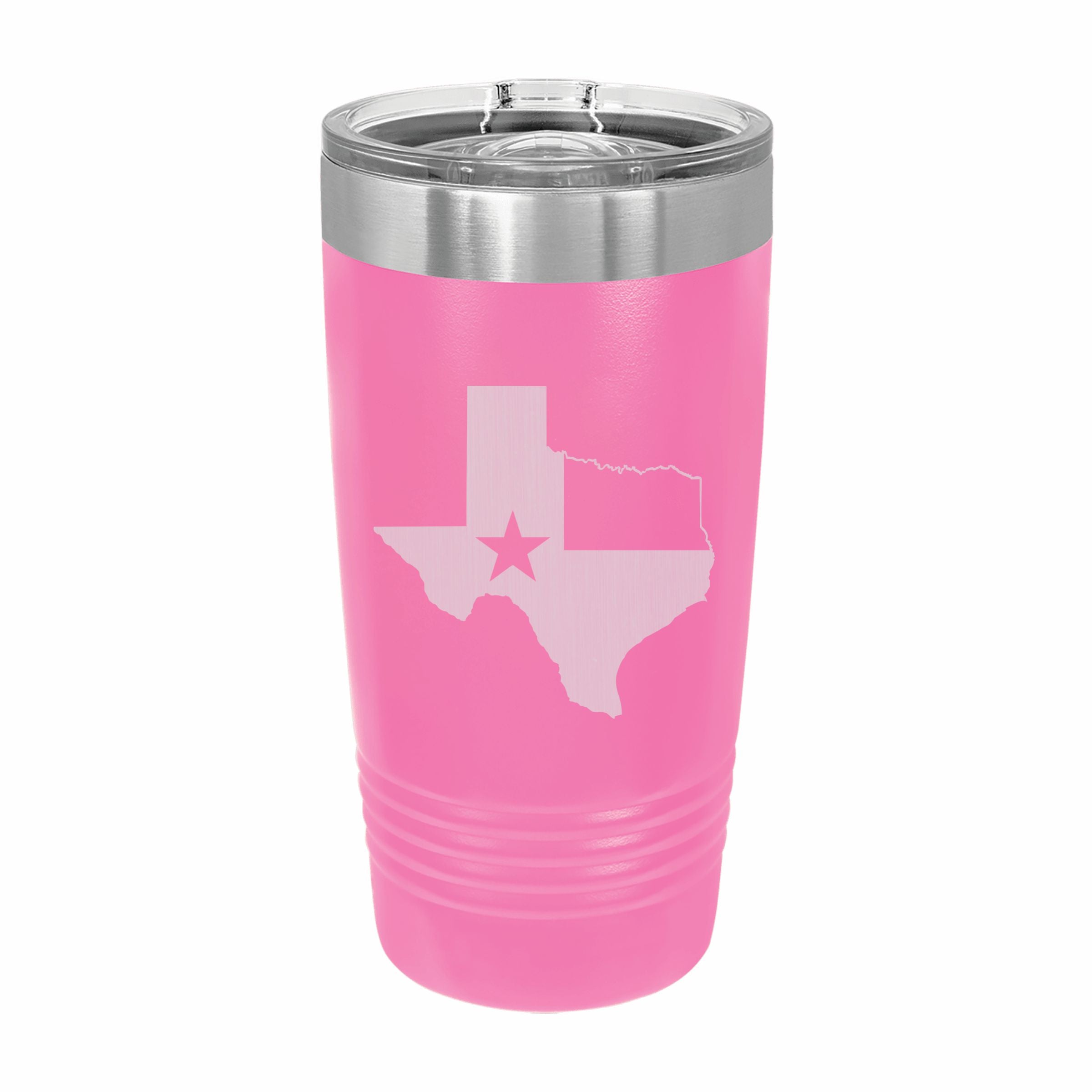 Texas State Pride Engraved Stainless Steel Tumbler Travel Mug, Patriotic Gift