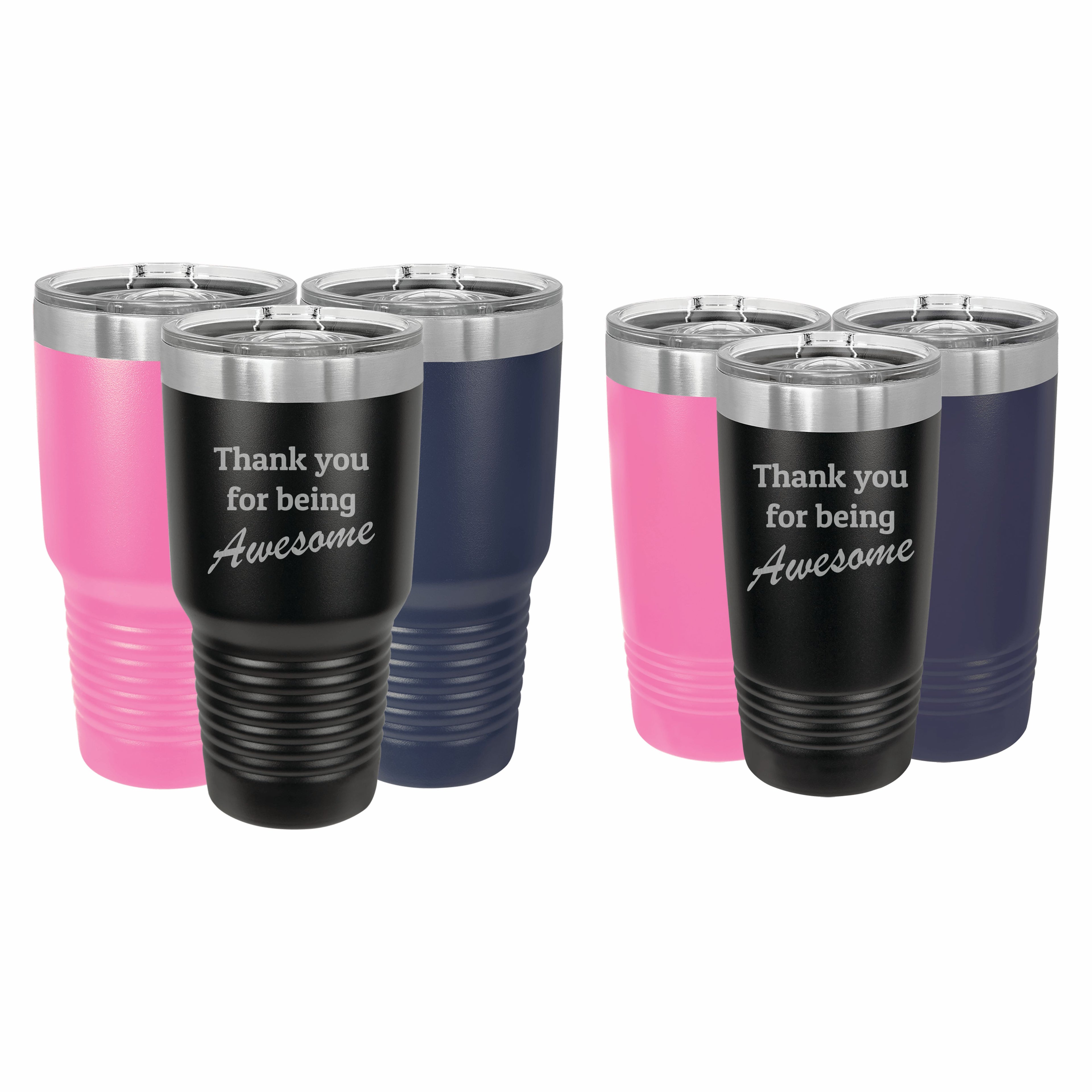 Thank you for being Awesome Engraved Stainless Steel Tumbler Travel Mug, Appreciation Gift