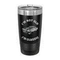 Not Old I'm Classic with Vintage Car Engraved Stainless Steel Tumbler Travel Mug, Birthday Gift