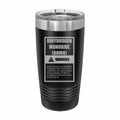 Dihydrogen Monoxide Warning Label Engraved Stainless Steel Tumbler Travel Mug, Funny Tumblers