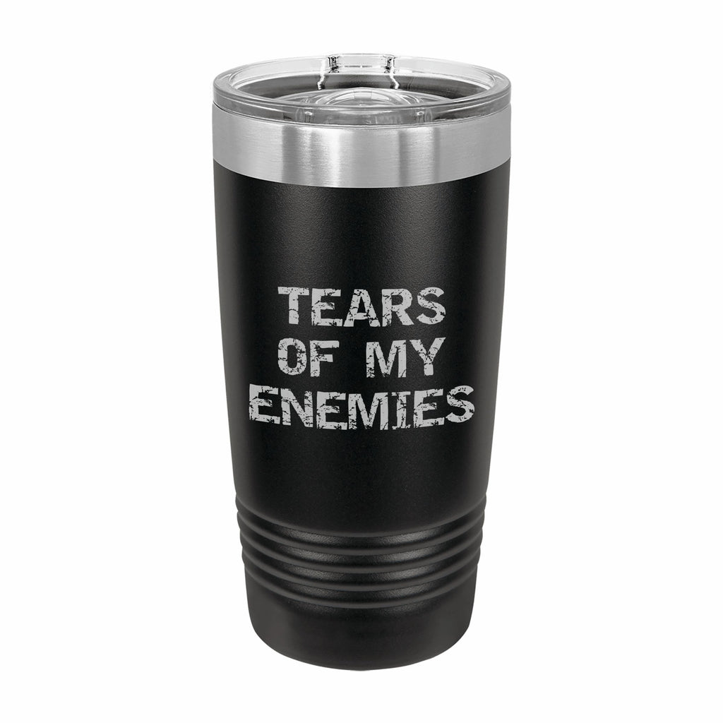 Tears of My Enemies Spreadsheet Engraved Stainless Steel Tumbler Travel Mug, Funny Tumblers