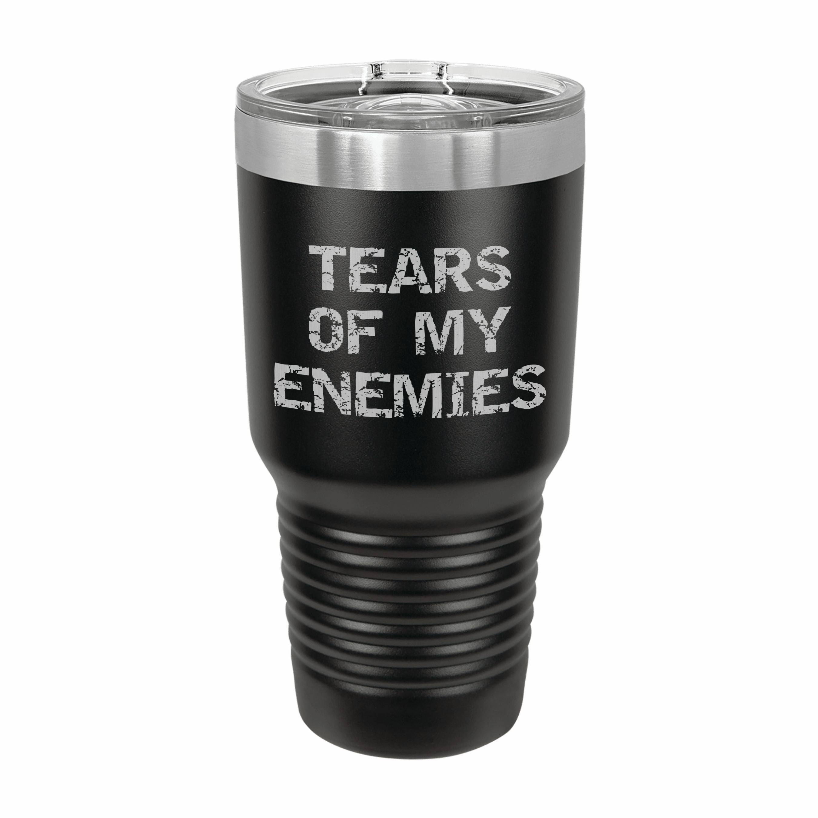 Tears of My Enemies Spreadsheet Engraved Stainless Steel Tumbler Travel Mug, Funny Tumblers