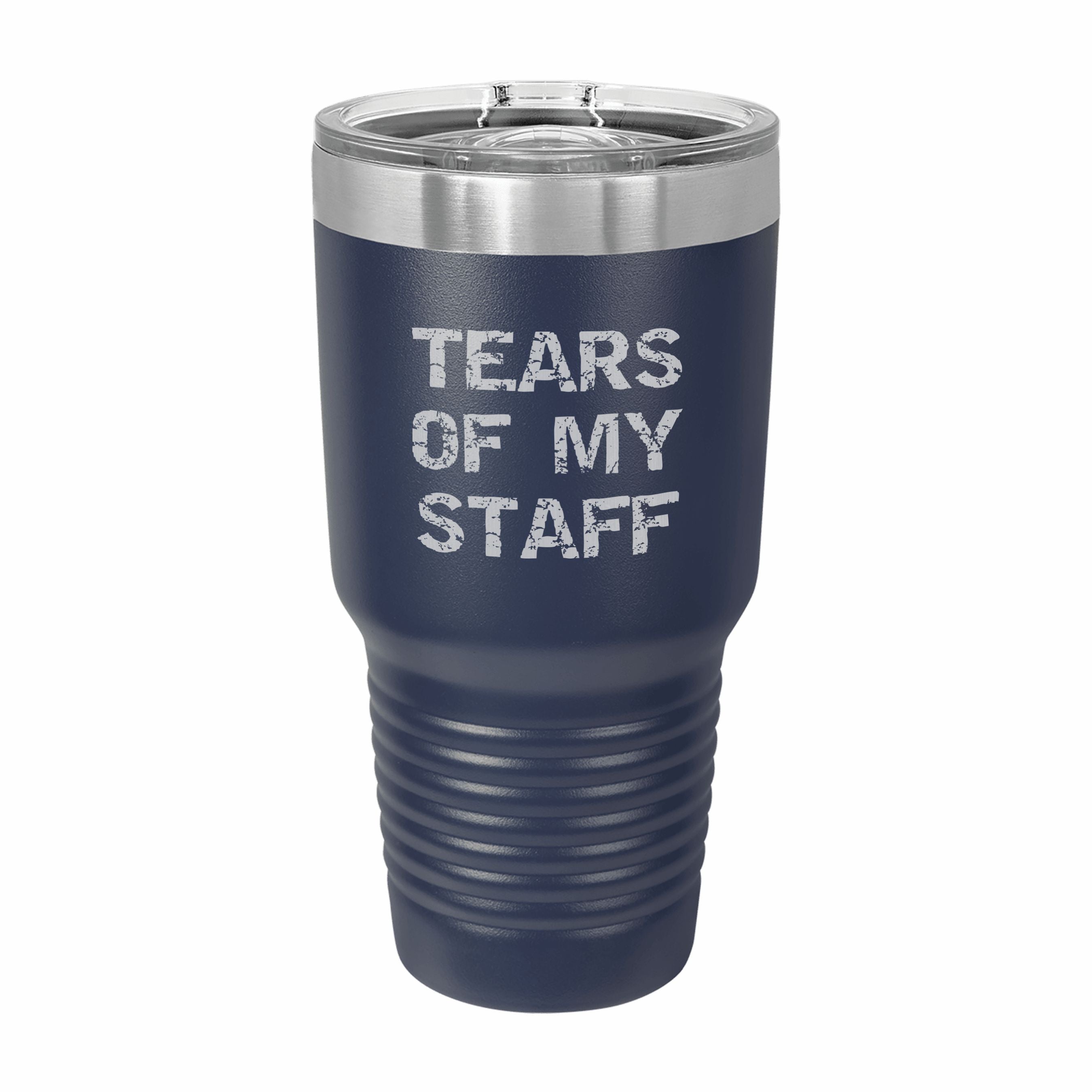 Tears of My Staff Spreadsheet Engraved Stainless Steel Tumbler Travel Mug, Funny Tumblers