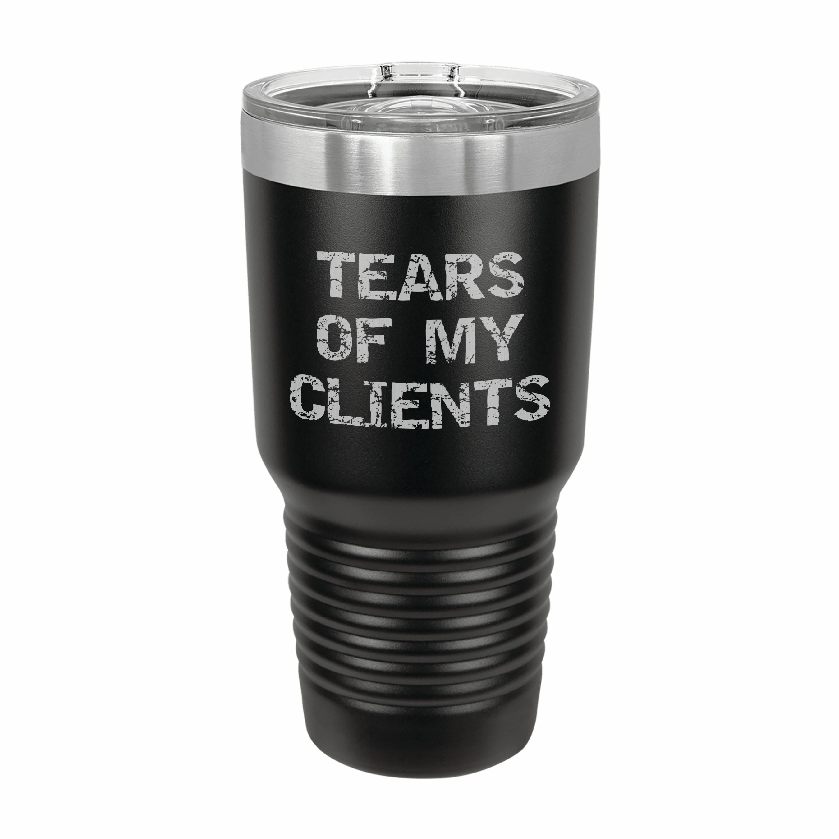 Tears of My Clients Spreadsheet Engraved Stainless Steel Tumbler Travel Mug, Funny Tumblers