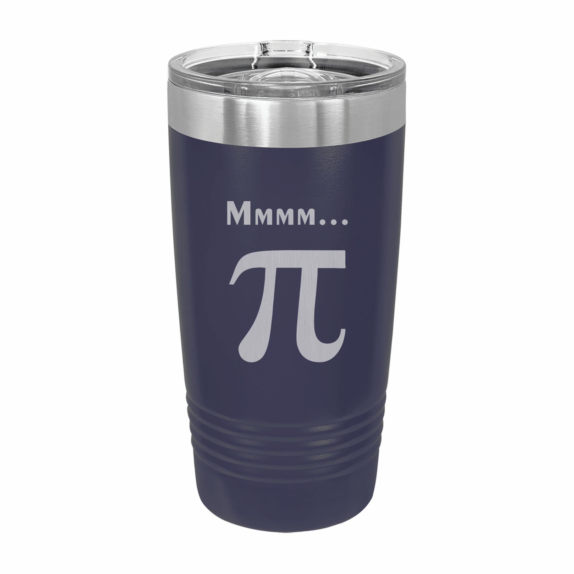 Mmmm Pi Engraved Stainless Steel Tumbler Travel Mug, Funny Tumblers