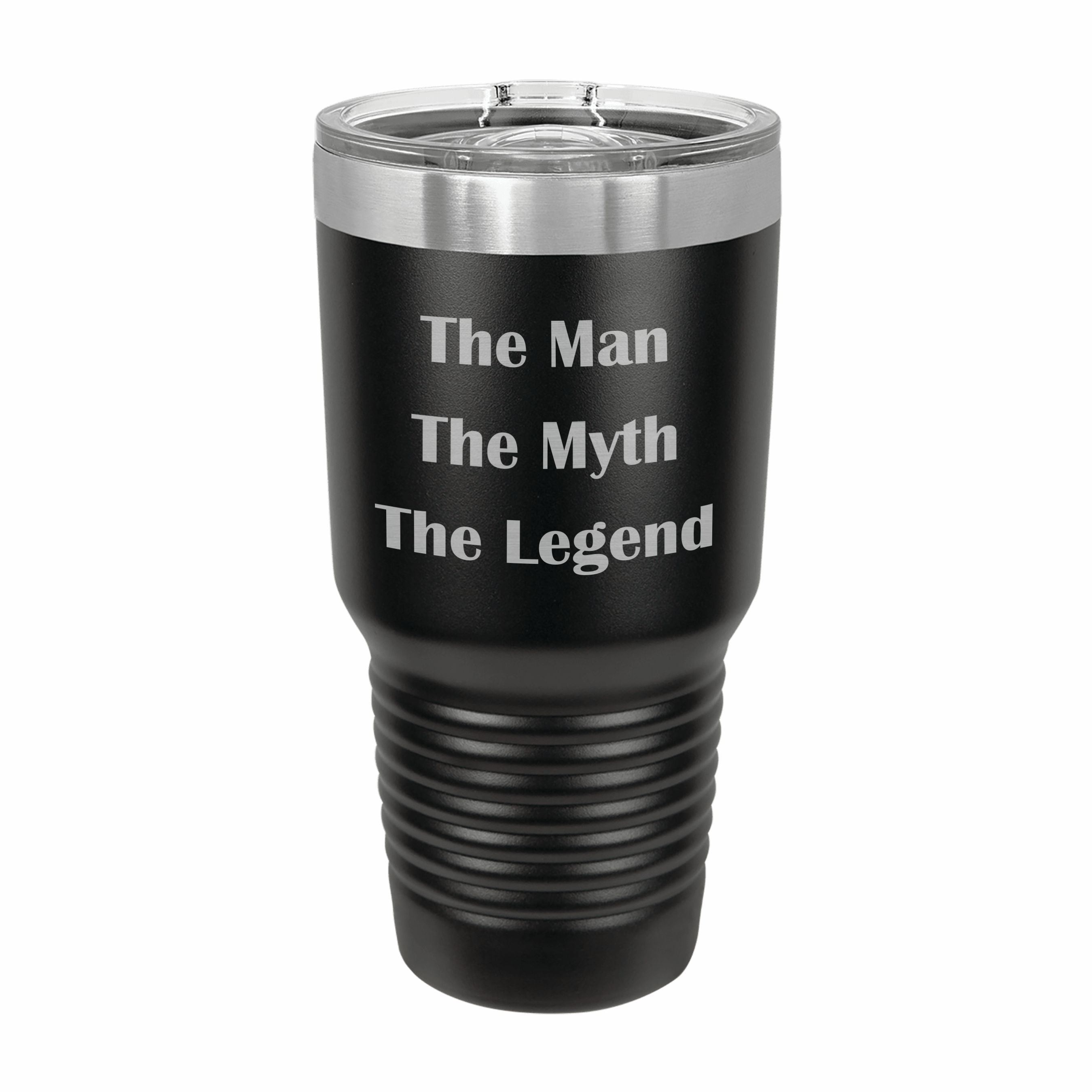 The Man Myth Legend Engraved Stainless Steel Tumbler Travel Mug, Funny Tumbler