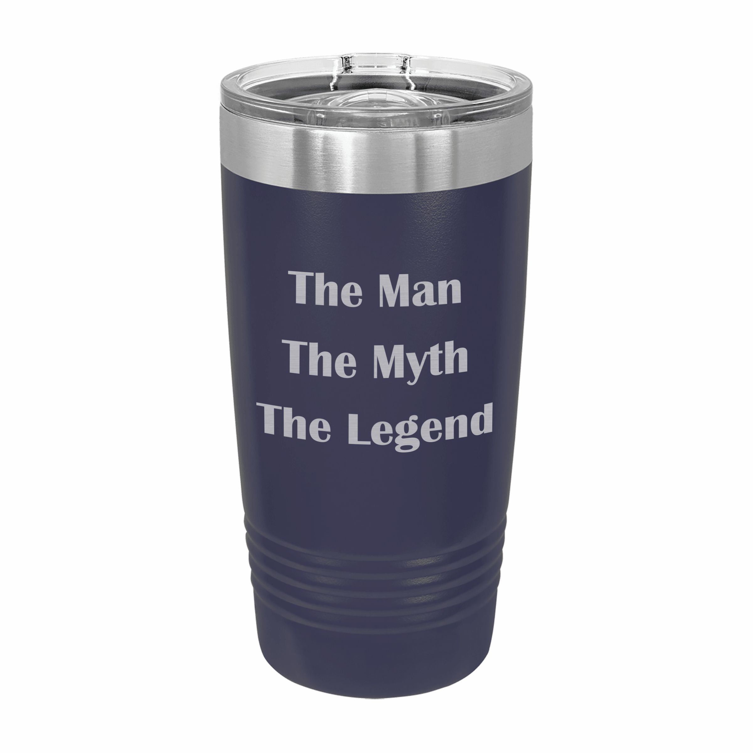 The Man Myth Legend Engraved Stainless Steel Tumbler Travel Mug, Funny Tumbler