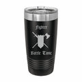Fighter Battle Tonic Engraved Stainless Steel Tumbler Travel Mug, DND Gifts