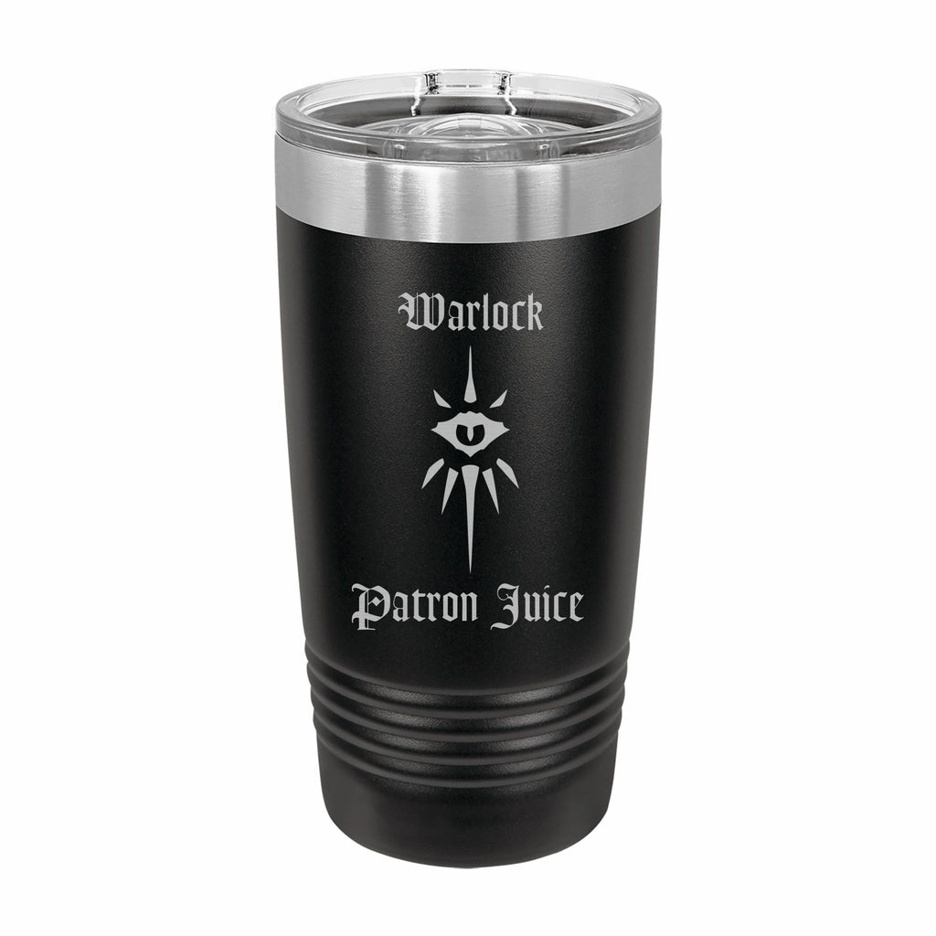Warlock Patron Juice Engraved Stainless Steel Tumbler Travel Mug, DND Gifts