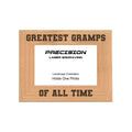 Greatest Gramps of All Time Picture Frame, Engraved Natural Wood Photo Frame, 4x6 5x7 8x10, Gramp Gift