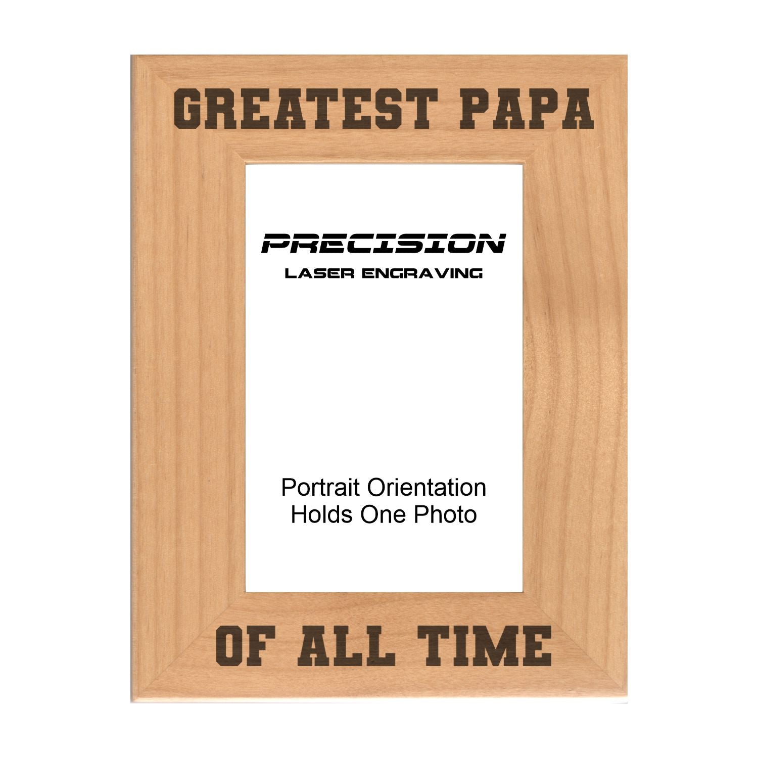 Greatest Papa of All Time Picture Frame, Engraved Natural Wood Photo Frame, 4x6 5x7 8x10, Papa Gift