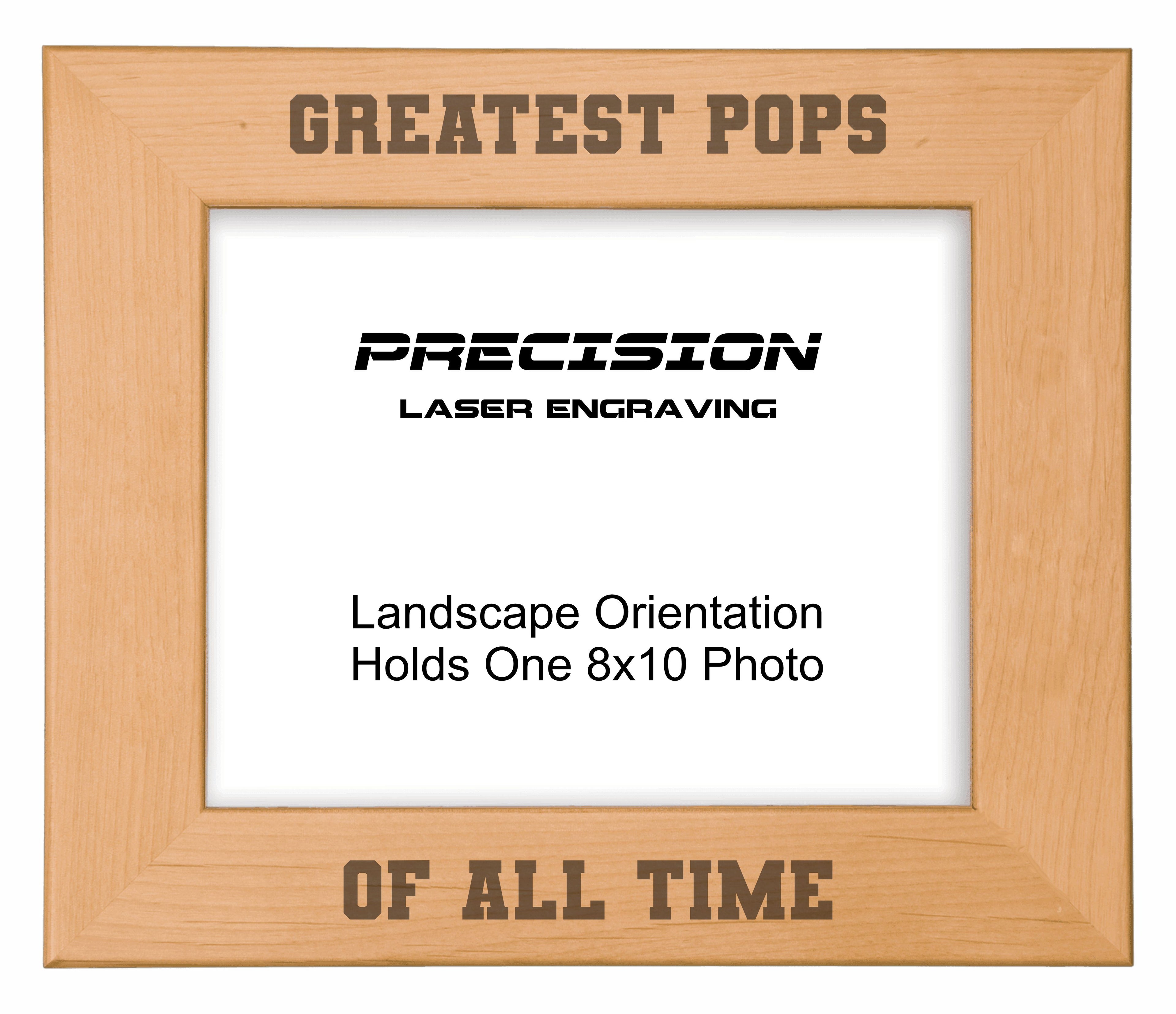 Greatest Pops of All Time Picture Frame, Engraved Natural Wood Photo Frame, 4x6 5x7 8x10, Pop Gift