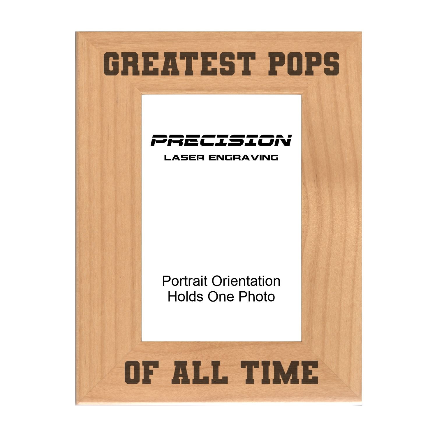 Greatest Pops of All Time Picture Frame, Engraved Natural Wood Photo Frame, 4x6 5x7 8x10, Pop Gift