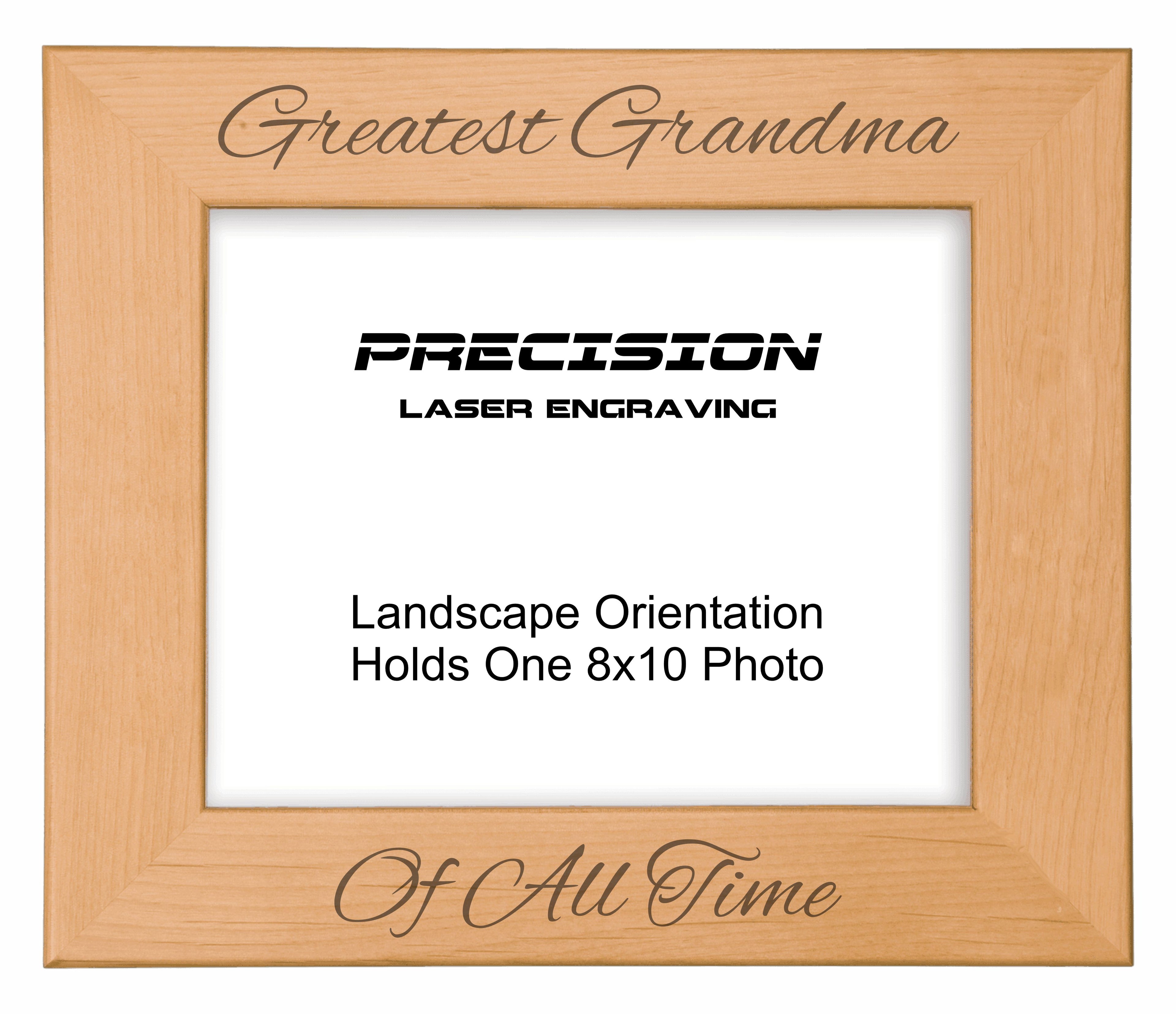 Greatest Grandma of All Time Picture Frame, Engraved Natural Wood Photo Frame, 4x6 5x7 8x10, Grandma Gift