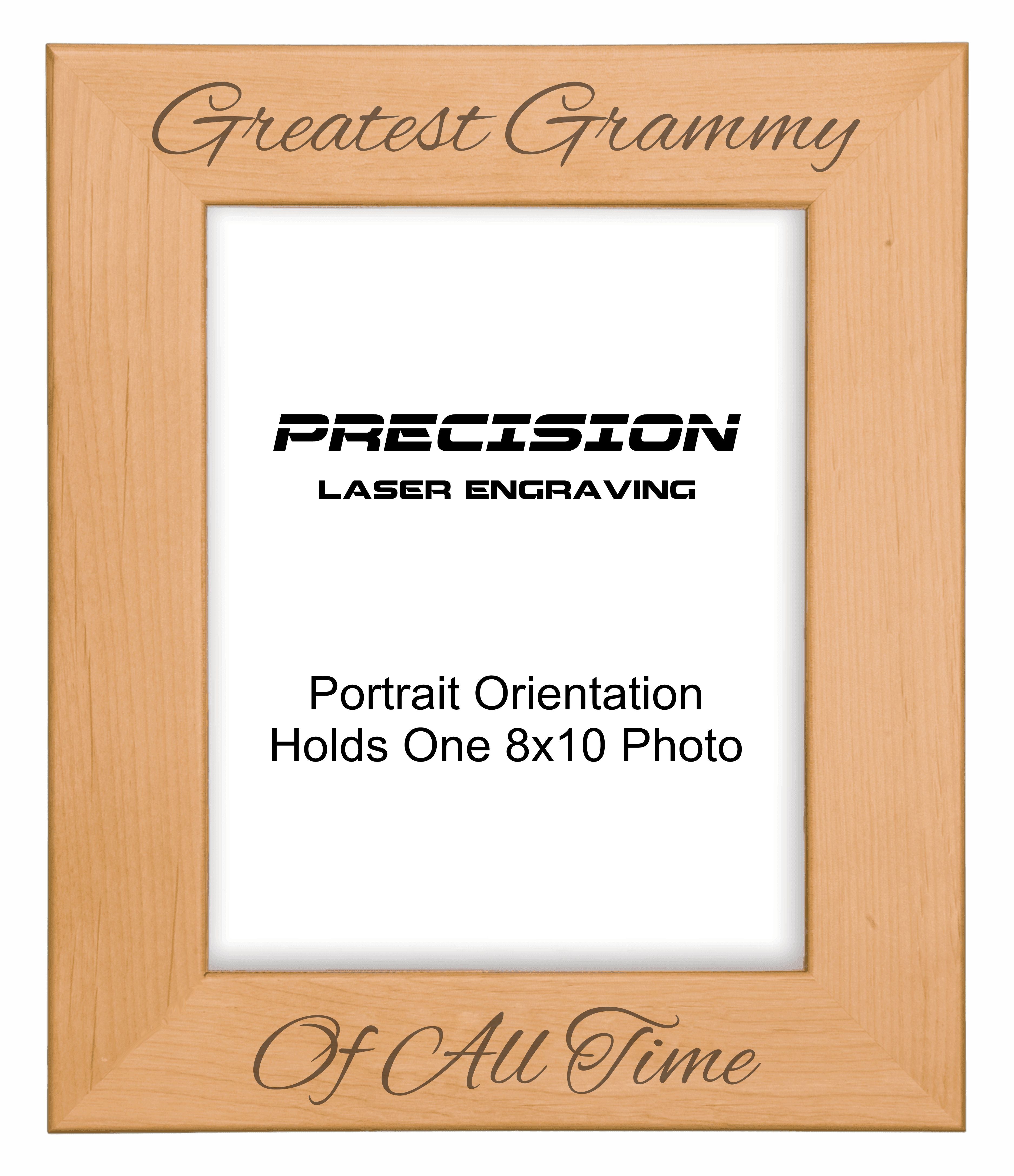 Greatest Grammy of All Time Picture Frame, Engraved Natural Wood Photo Frame, 4x6 5x7 8x10, Grammy Gift