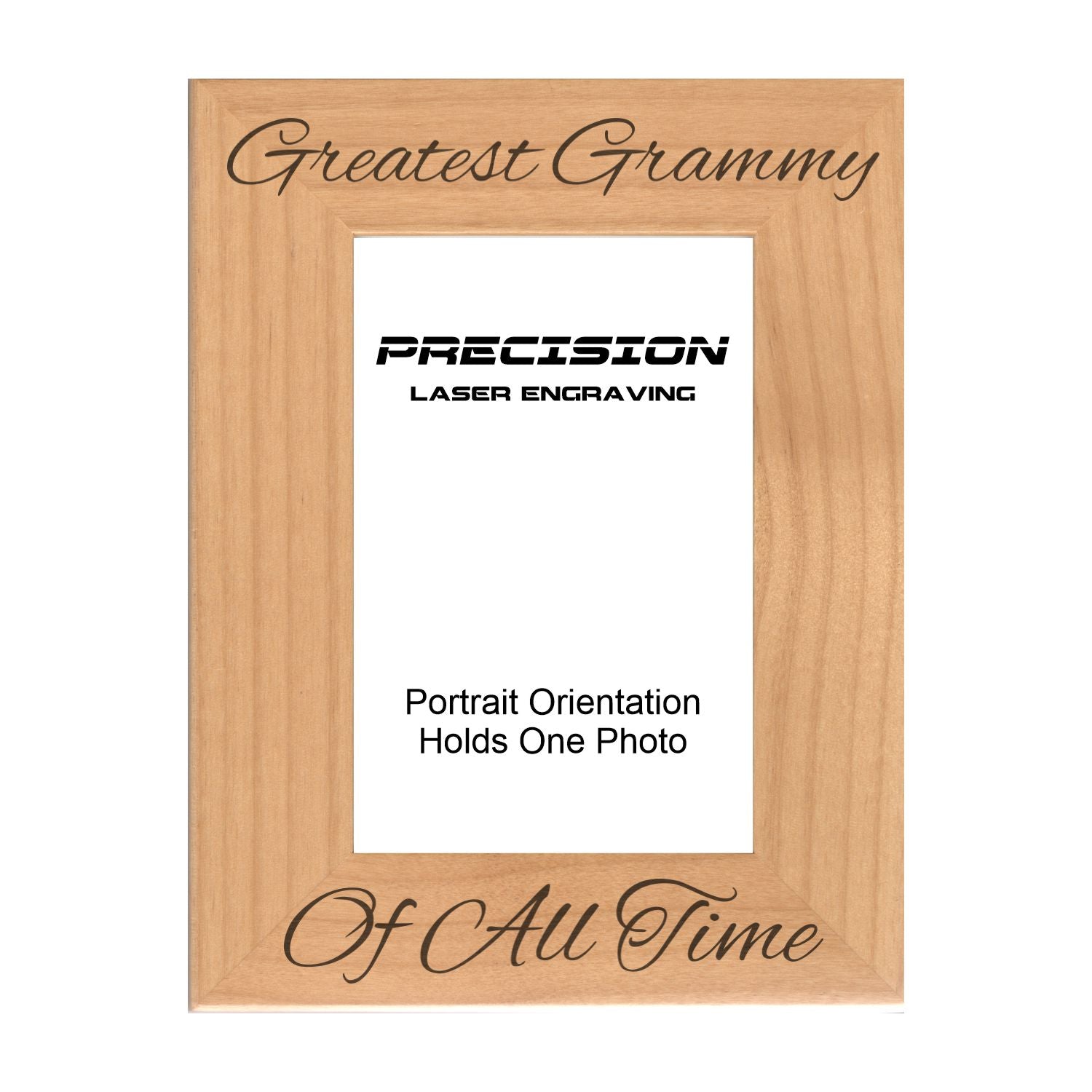 Greatest Grammy of All Time Picture Frame, Engraved Natural Wood Photo Frame, 4x6 5x7 8x10, Grammy Gift