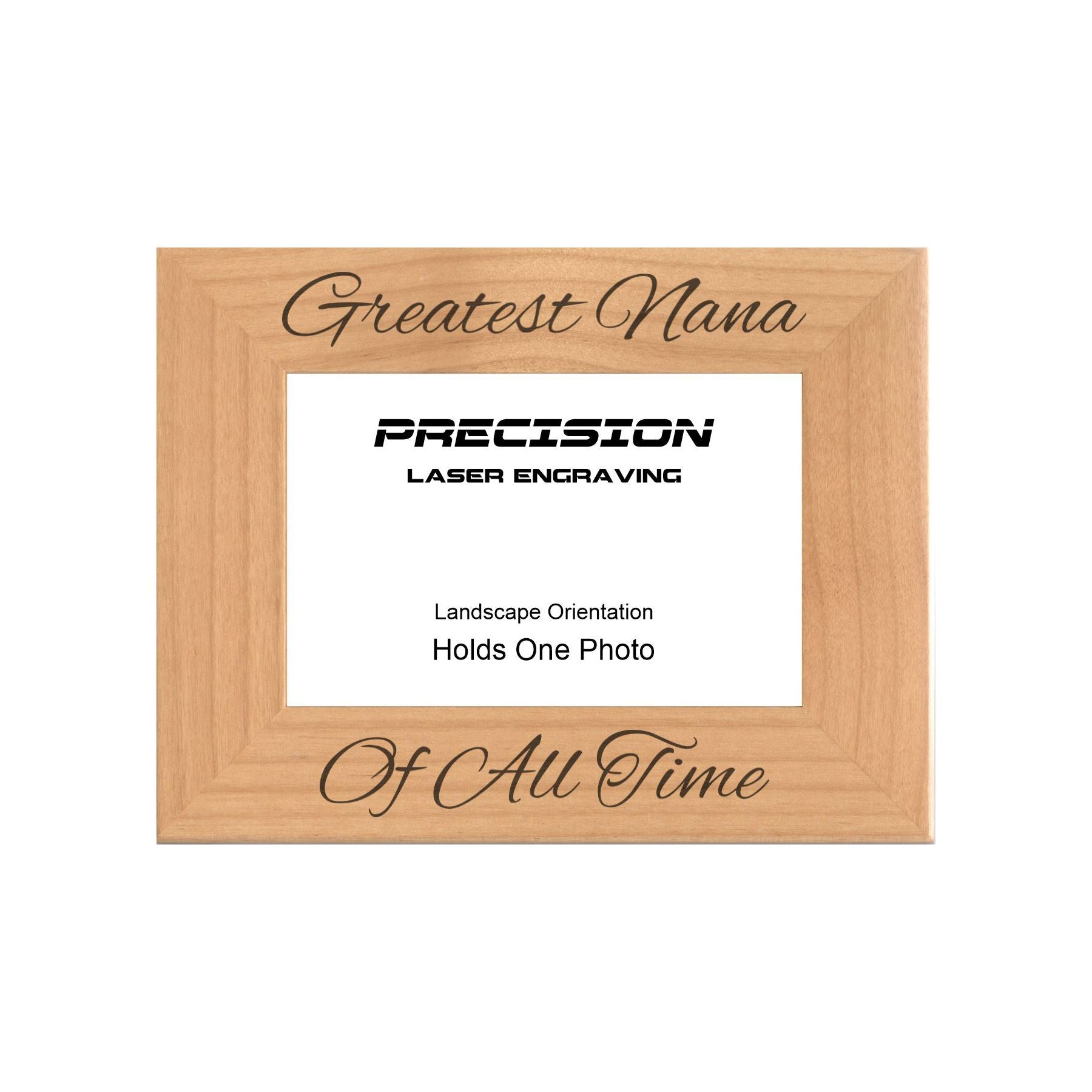 Greatest Nana of All Time Picture Frame, Engraved Natural Wood Photo Frame, 4x6 5x7 8x10, Nana Gift