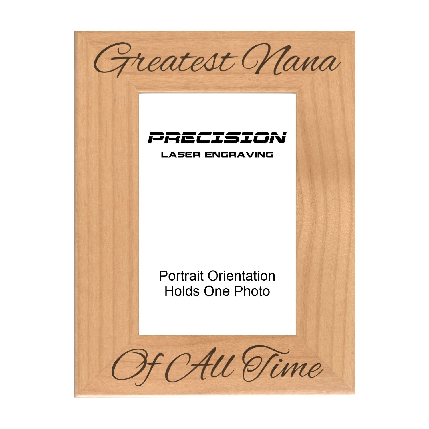Greatest Nana of All Time Picture Frame, Engraved Natural Wood Photo Frame, 4x6 5x7 8x10, Nana Gift