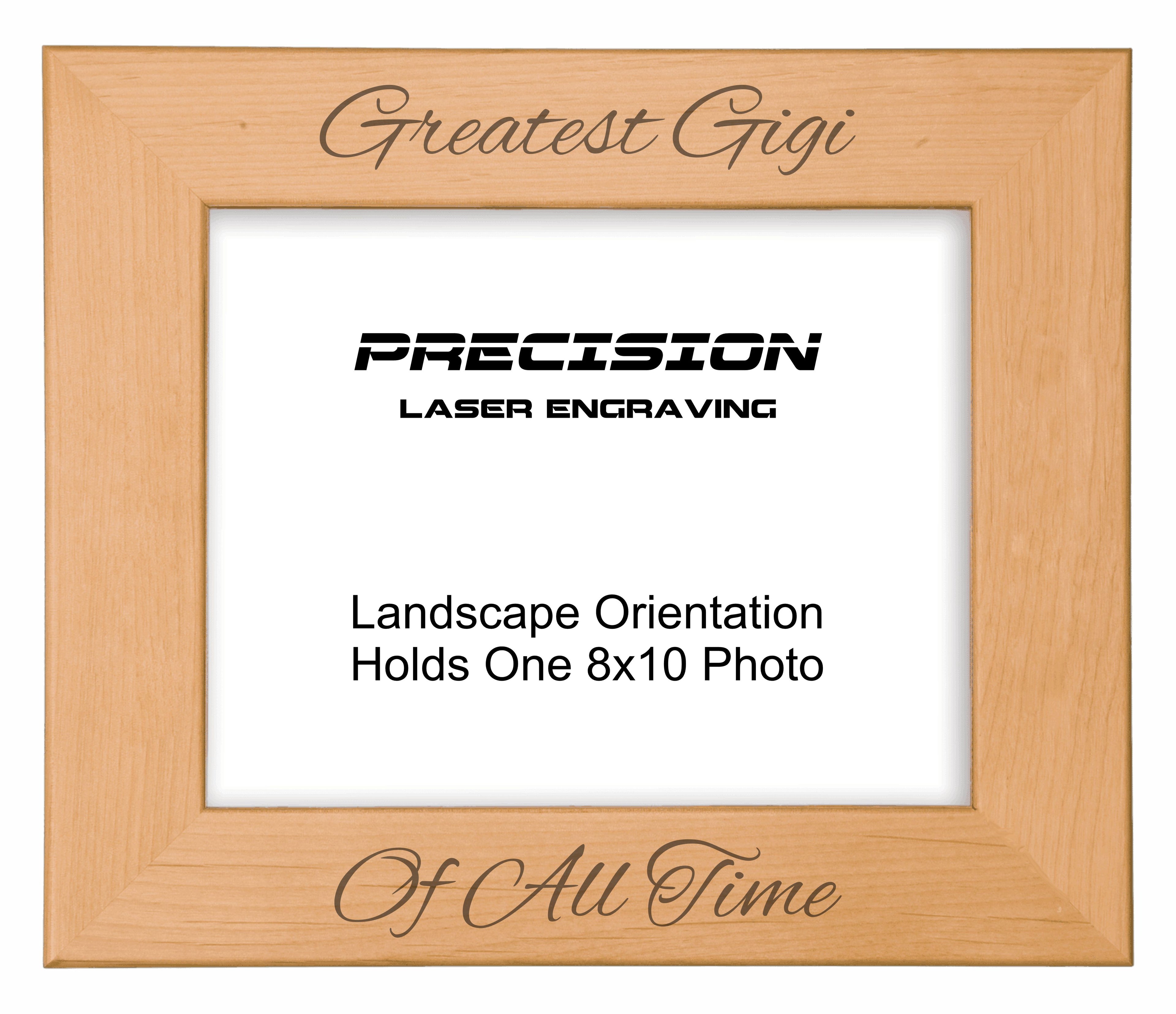Greatest Gigi of All Time Picture Frame, Engraved Natural Wood Photo Frame, 4x6 5x7 8x10, Gigi Gift