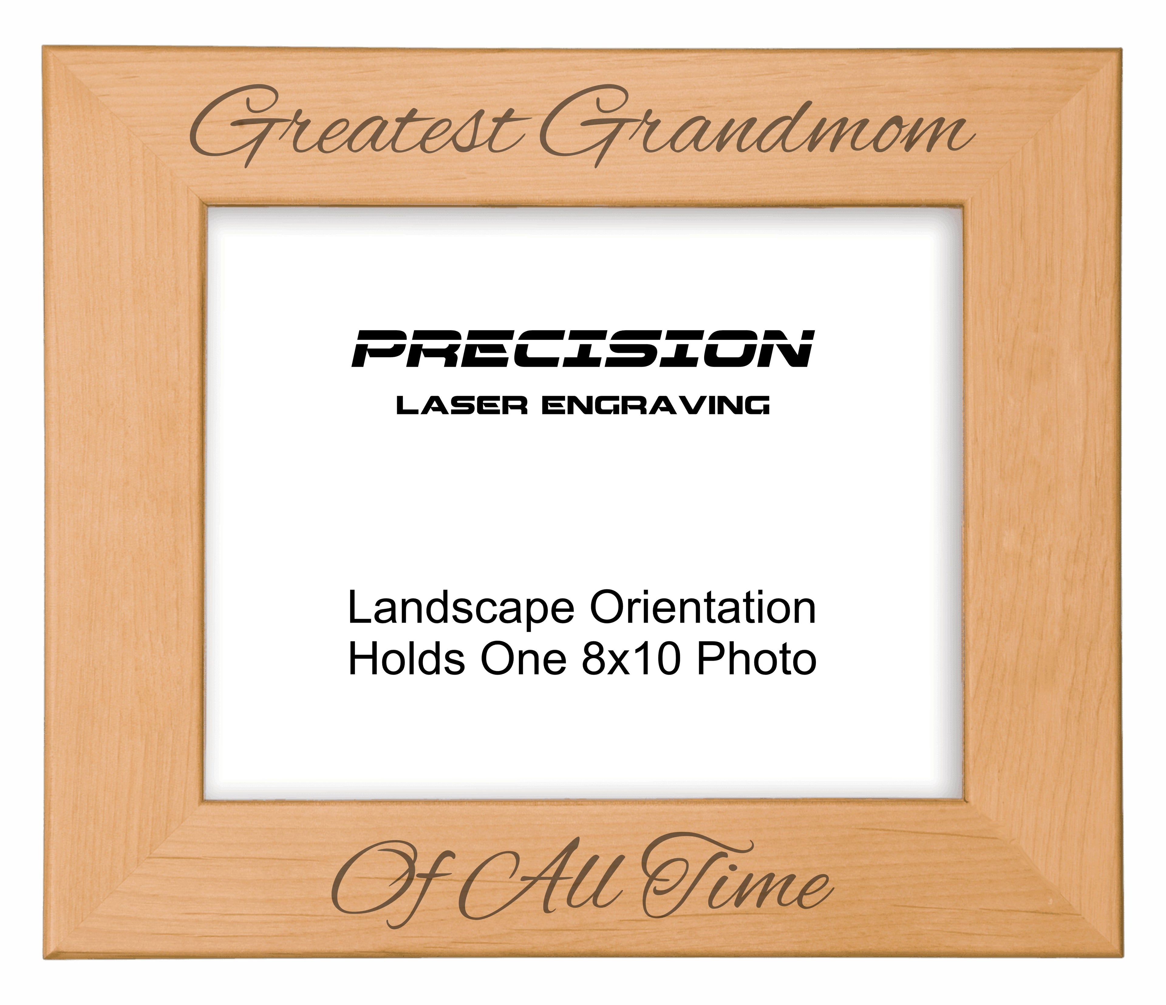 Greatest Grandmom of All Time Picture Frame, Engraved Natural Wood Photo Frame, 4x6 5x7 8x10, Grandmom Gift