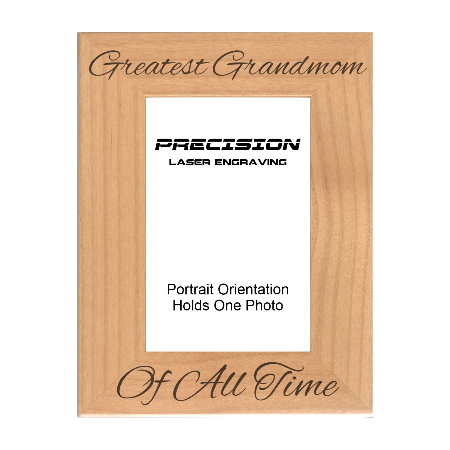 Greatest Grandmom of All Time Picture Frame, Engraved Natural Wood Photo Frame, 4x6 5x7 8x10, Grandmom Gift