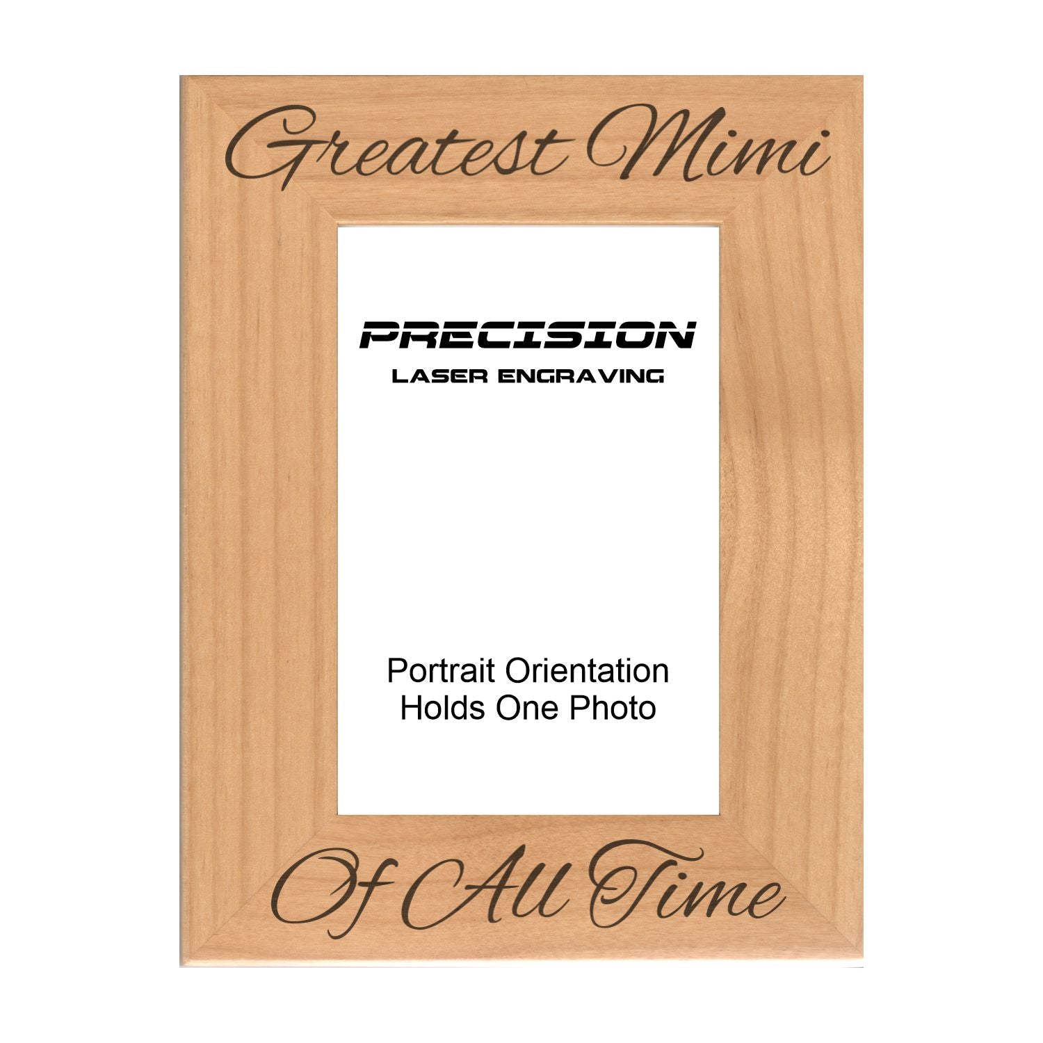 Greatest Mimi of All Time Picture Frame, Engraved Natural Wood Photo Frame, 4x6 5x7 8x10, Mimi Gift