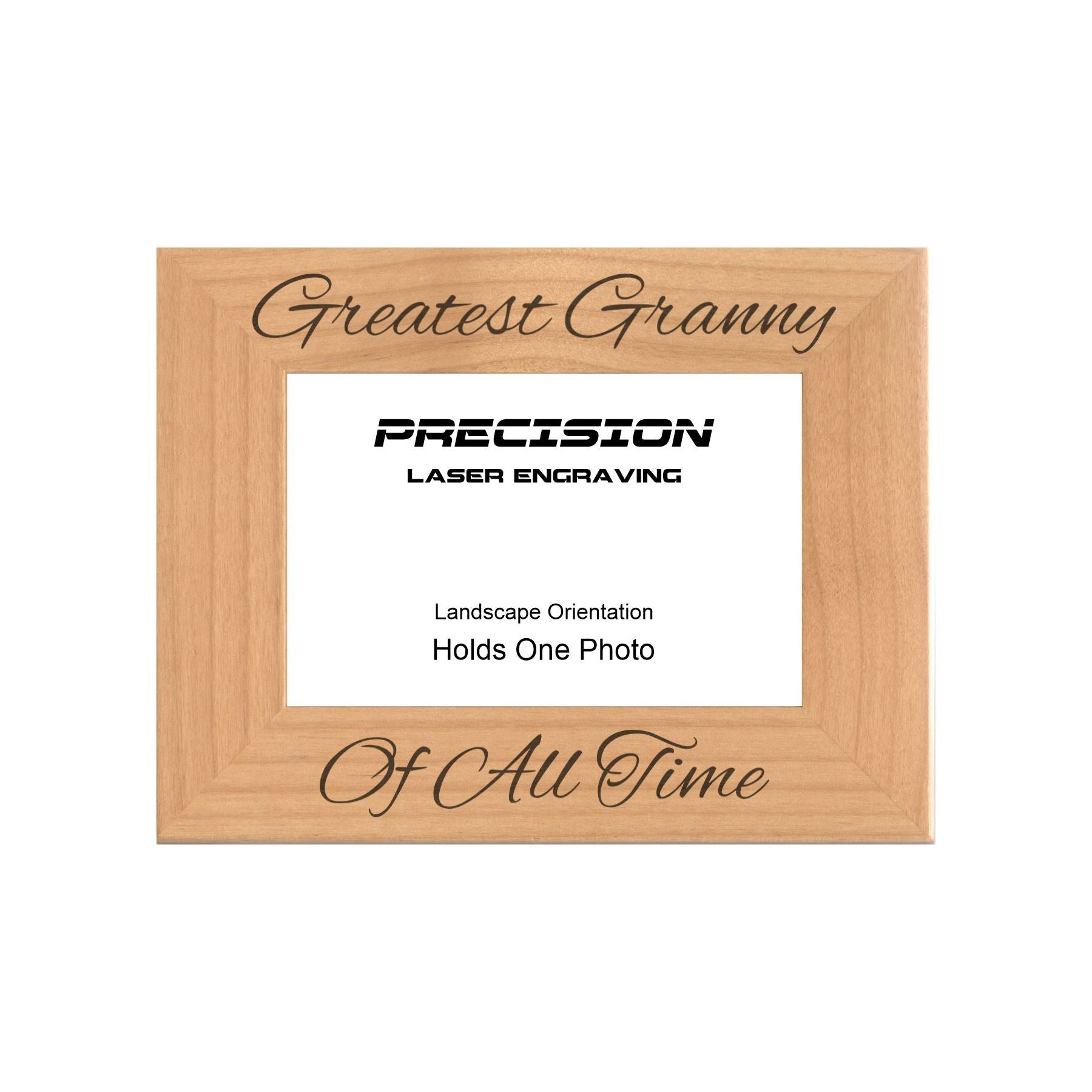 Greatest Granny of All Time Picture Frame, Engraved Natural Wood Photo Frame, 4x6 5x7 8x10, Granny Gift