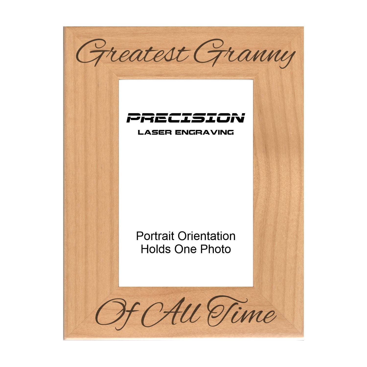 Greatest Granny of All Time Picture Frame, Engraved Natural Wood Photo Frame, 4x6 5x7 8x10, Granny Gift