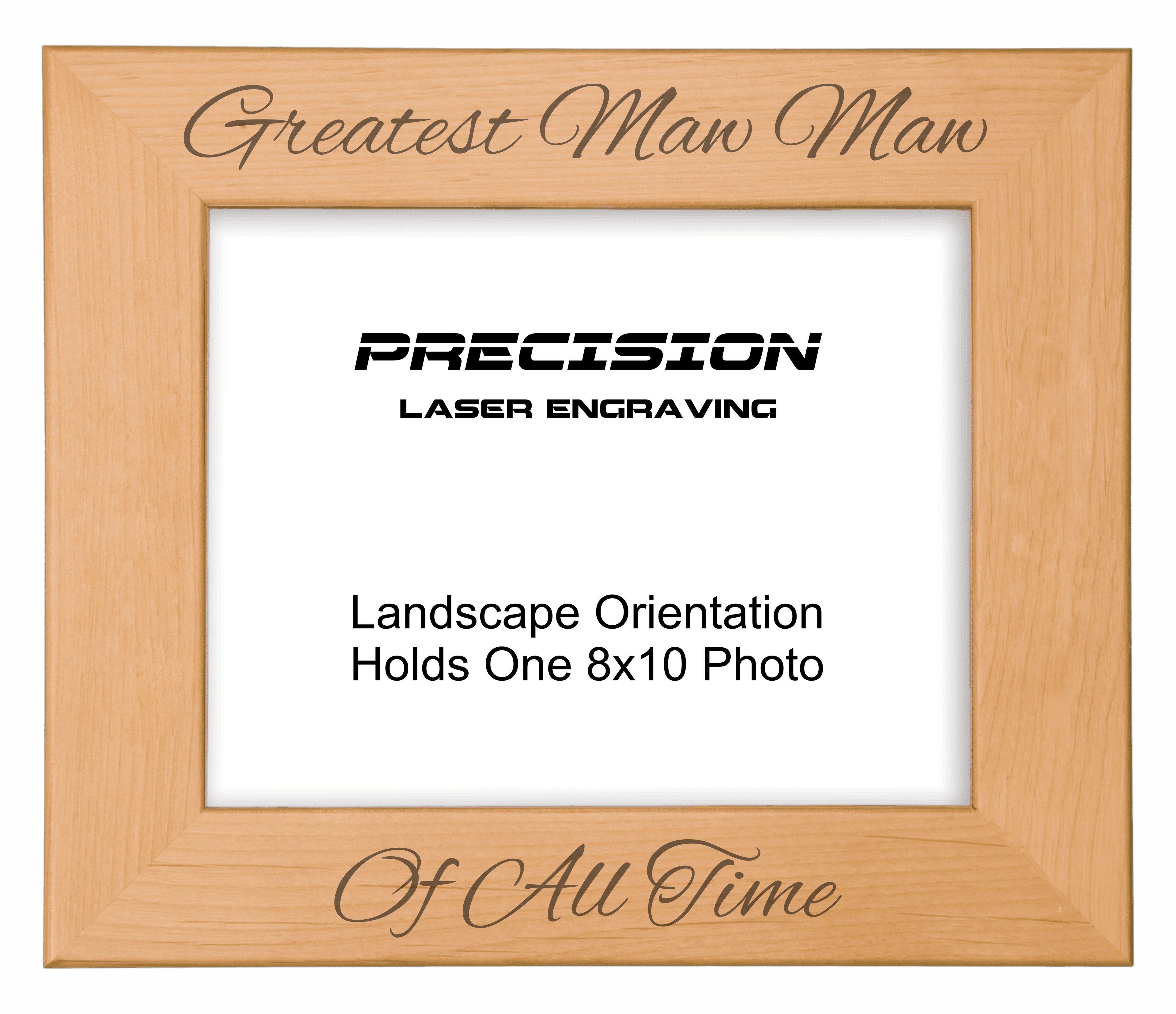 Greatest Maw Maw of All Time Picture Frame, Engraved Natural Wood Photo Frame, 4x6 5x7 8x10, MawMaw Gift