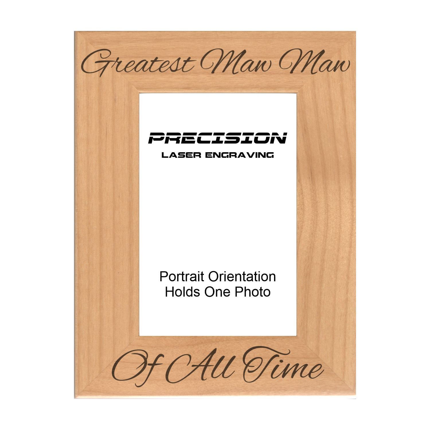 Greatest Maw Maw of All Time Picture Frame, Engraved Natural Wood Photo Frame, 4x6 5x7 8x10, MawMaw Gift