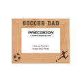 Soccer Dad Picture Frame, Engraved Natural Wood Photo Frame, 4x6 5x7 8x10, Sports Frames
