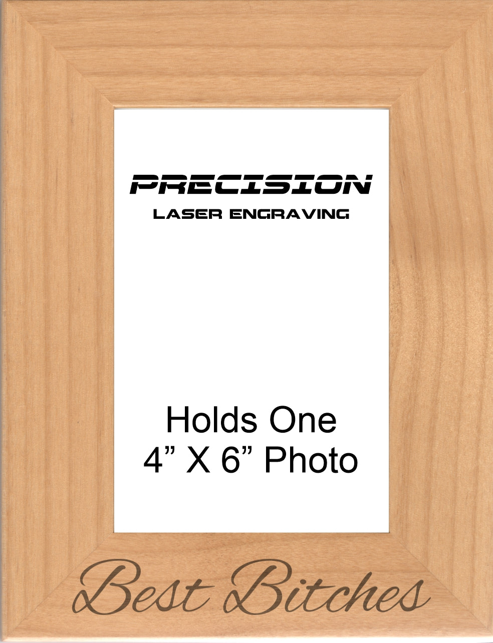 Best Bitches Picture Frame, Engraved Natural Wood Photo Frame, 4x6 5x7 8x10, Funny Gift