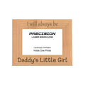 Always be Daddy's Little Girl Picture Frame, Engraved Natural Wood Photo Frame, 4x6 5x7 8x10, Dad Gift