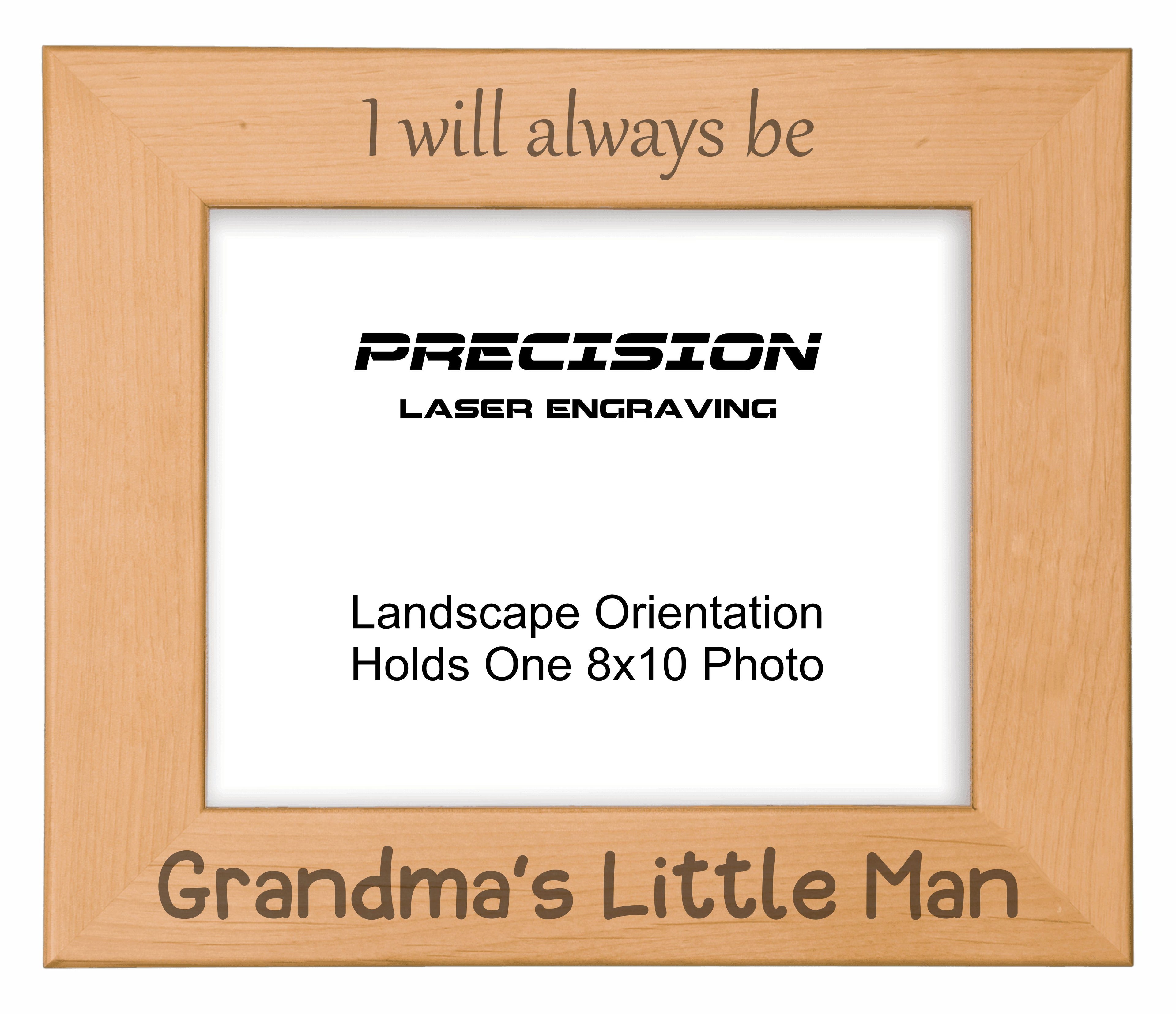 Always be Grandma's Little Man Picture Frame, Engraved Natural Wood Photo Frame, 4x6 5x7 8x10, Grandma Gift