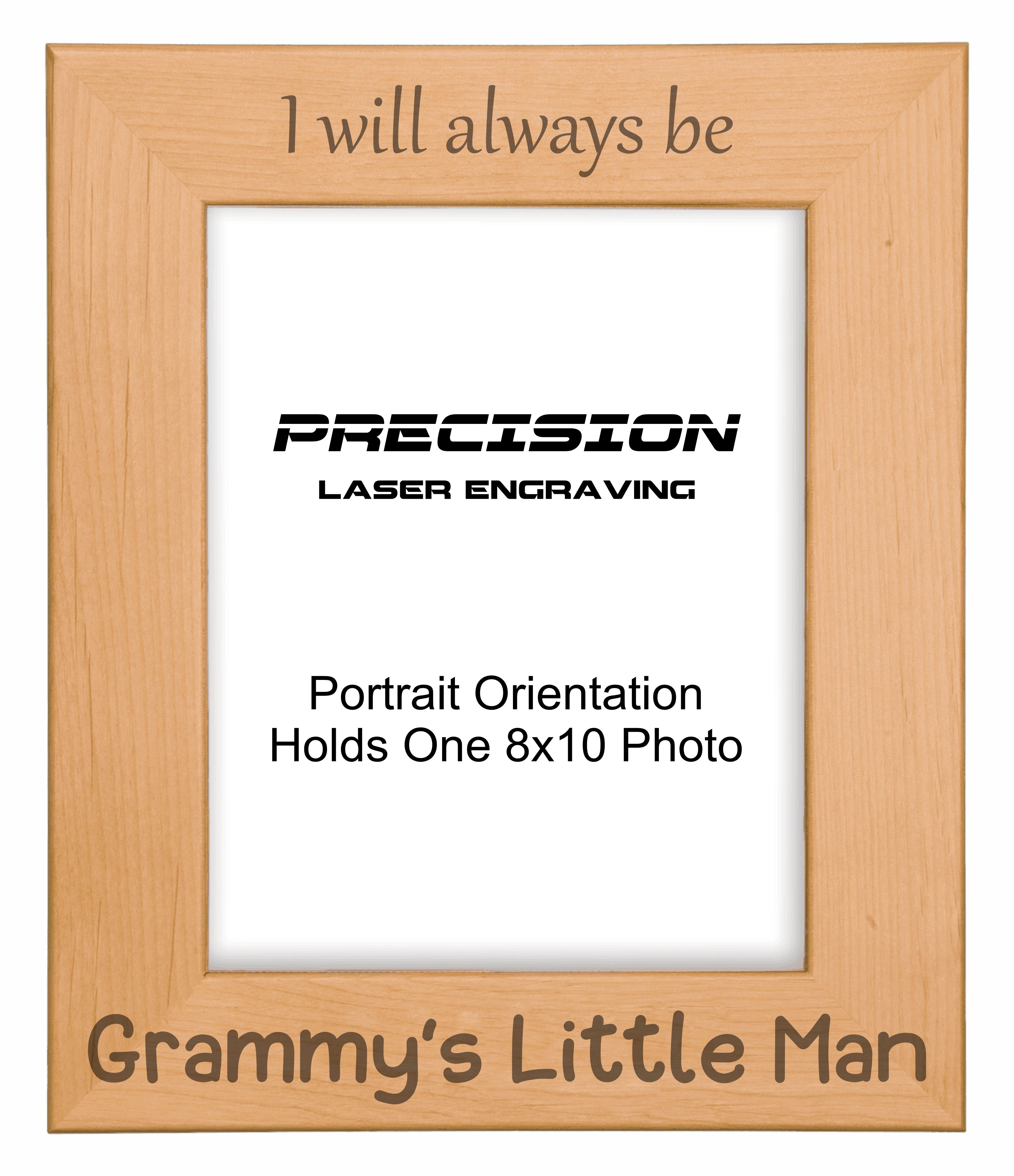 Always be Grammy's Little Man Picture Frame, Engraved Natural Wood Photo Frame, 4x6 5x7 8x10, Grammy Gift