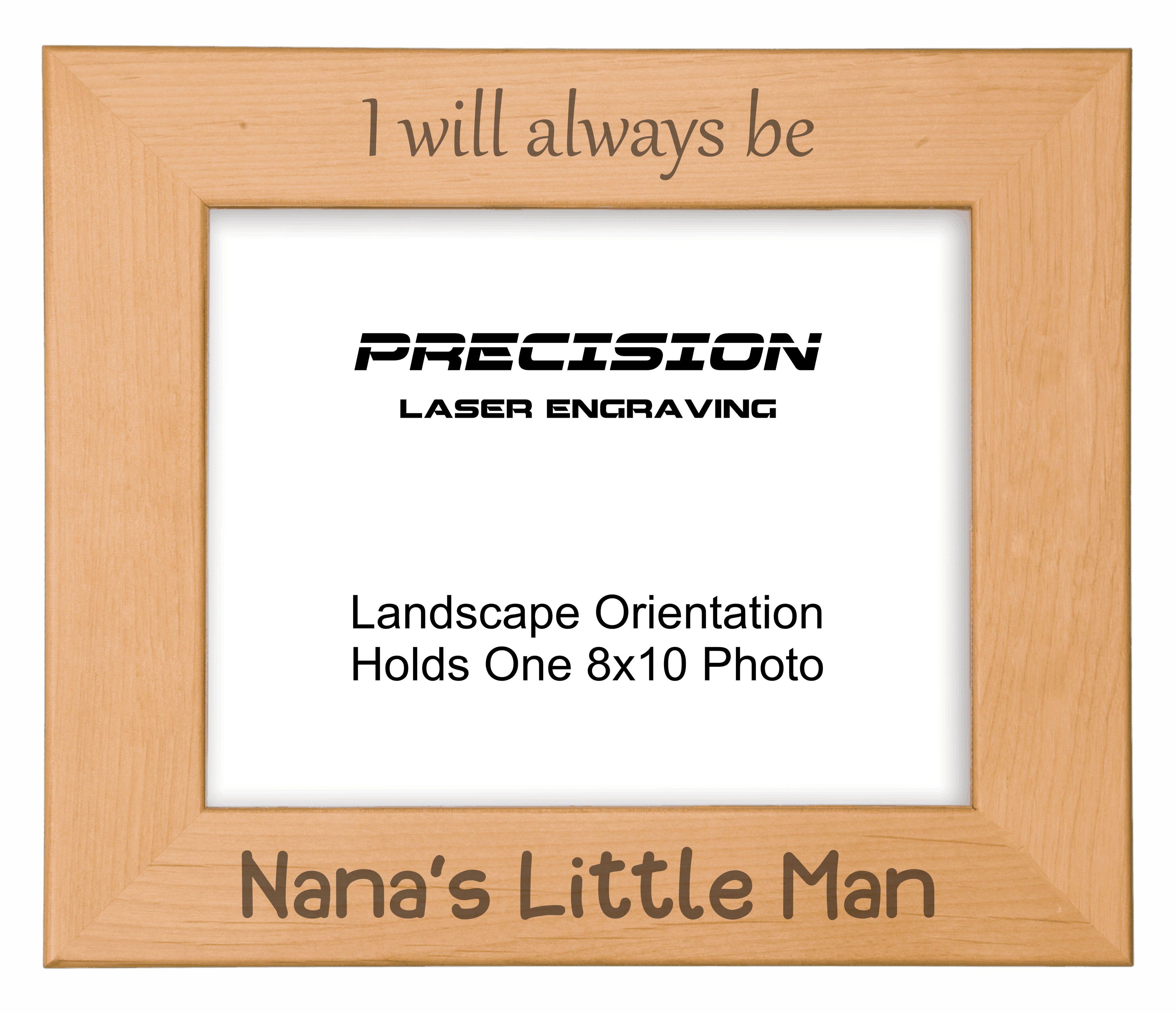 Always be Nana's Little Man Picture Frame, Engraved Natural Wood Photo Frame, 4x6 5x7 8x10, Nana Gift