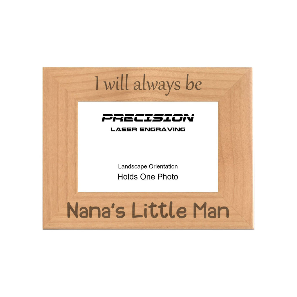 Always be Nana's Little Man Picture Frame, Engraved Natural Wood Photo Frame, 4x6 5x7 8x10, Nana Gift