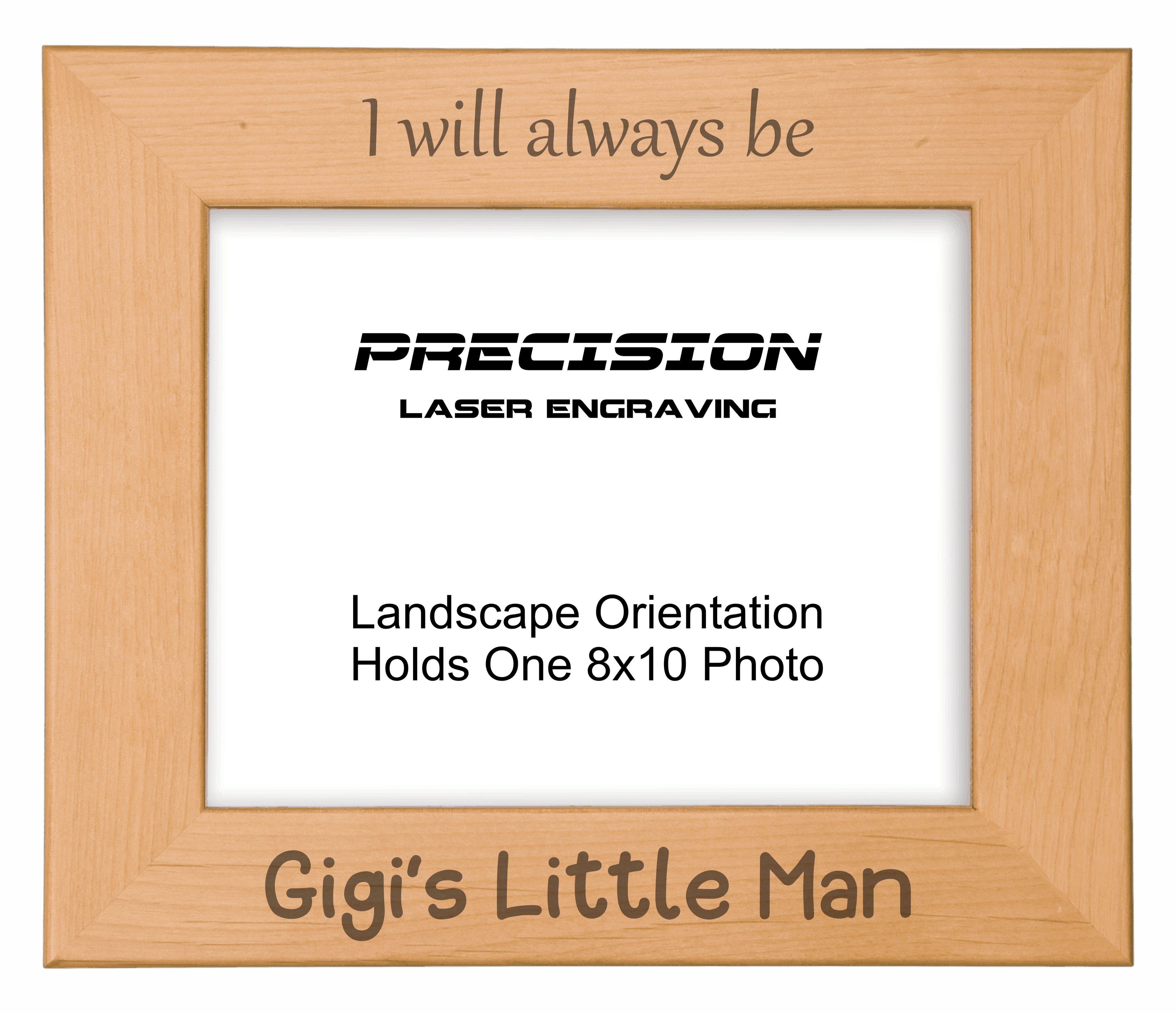 Always be Gigi's Little Man Picture Frame, Engraved Natural Wood Photo Frame, 4x6 5x7 8x10, Gigi Gift