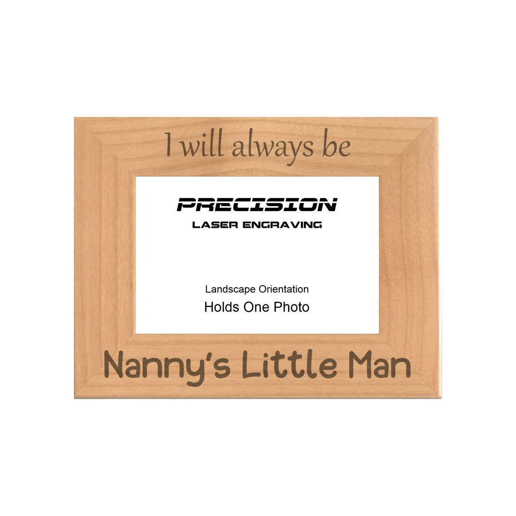 Always be Nanny's Little Man Picture Frame, Engraved Natural Wood Photo Frame, 4x6 5x7 8x10, Nanny Gift