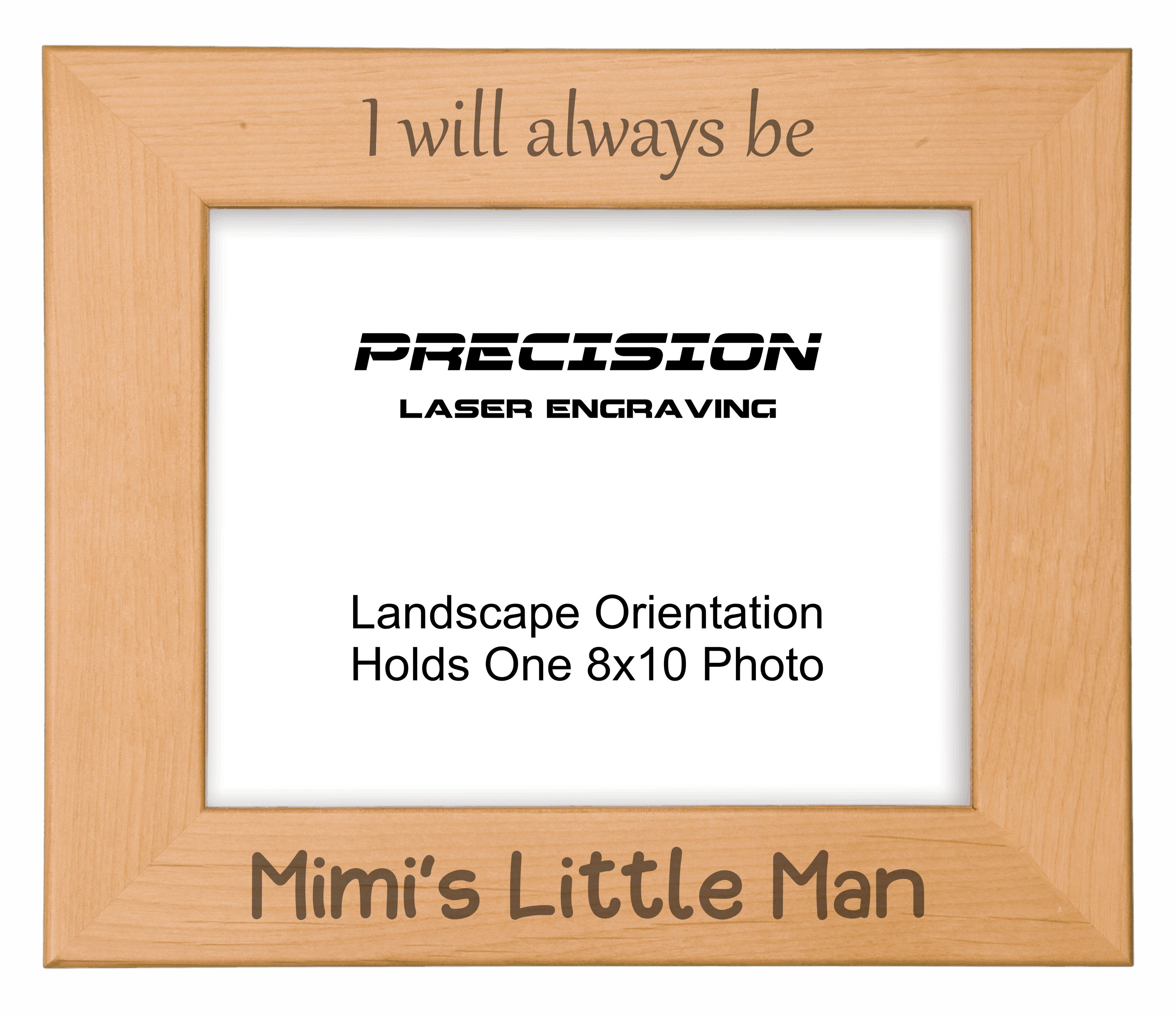 Always be Mimi's Little Man Picture Frame, Engraved Natural Wood Photo Frame, 4x6 5x7 8x10, Mimi Gift