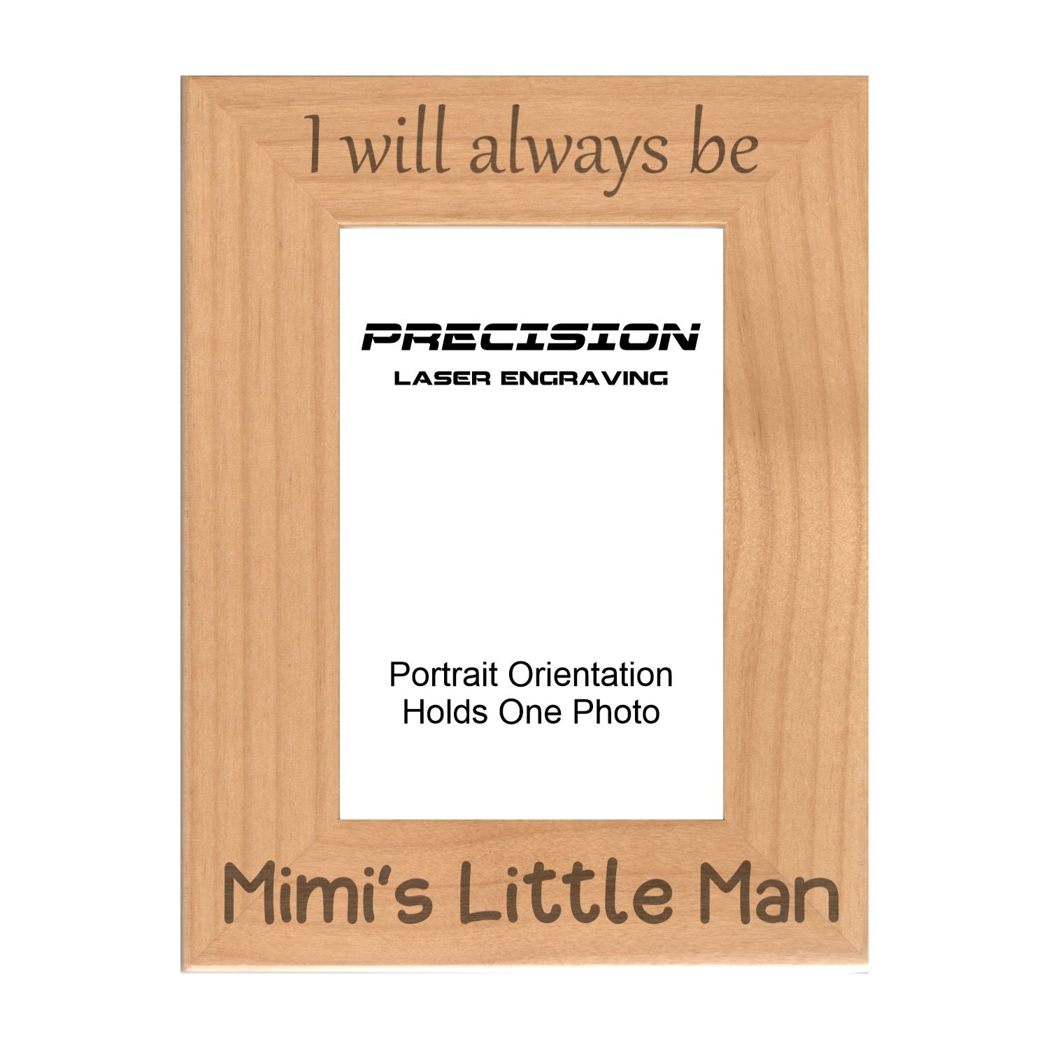 Always be Mimi's Little Man Picture Frame, Engraved Natural Wood Photo Frame, 4x6 5x7 8x10, Mimi Gift
