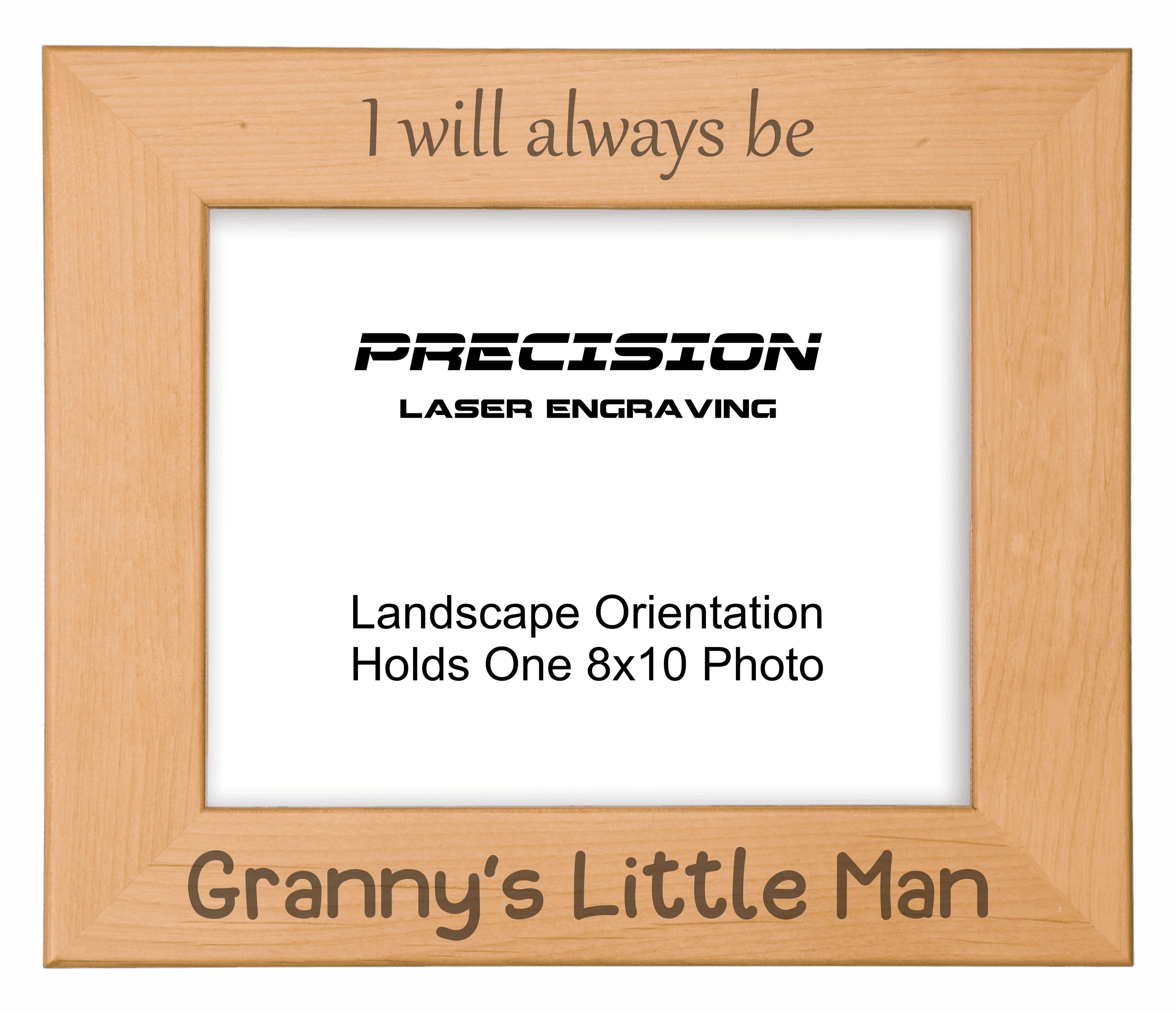 Always be Granny's Little Man Picture Frame, Engraved Natural Wood Photo Frame, 4x6 5x7 8x10, Granny Gift