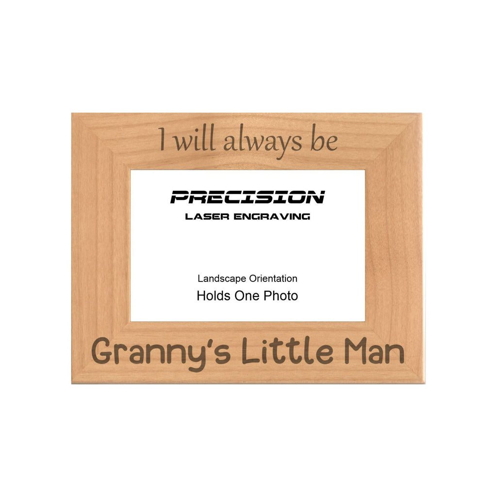 Always be Granny's Little Man Picture Frame, Engraved Natural Wood Photo Frame, 4x6 5x7 8x10, Granny Gift