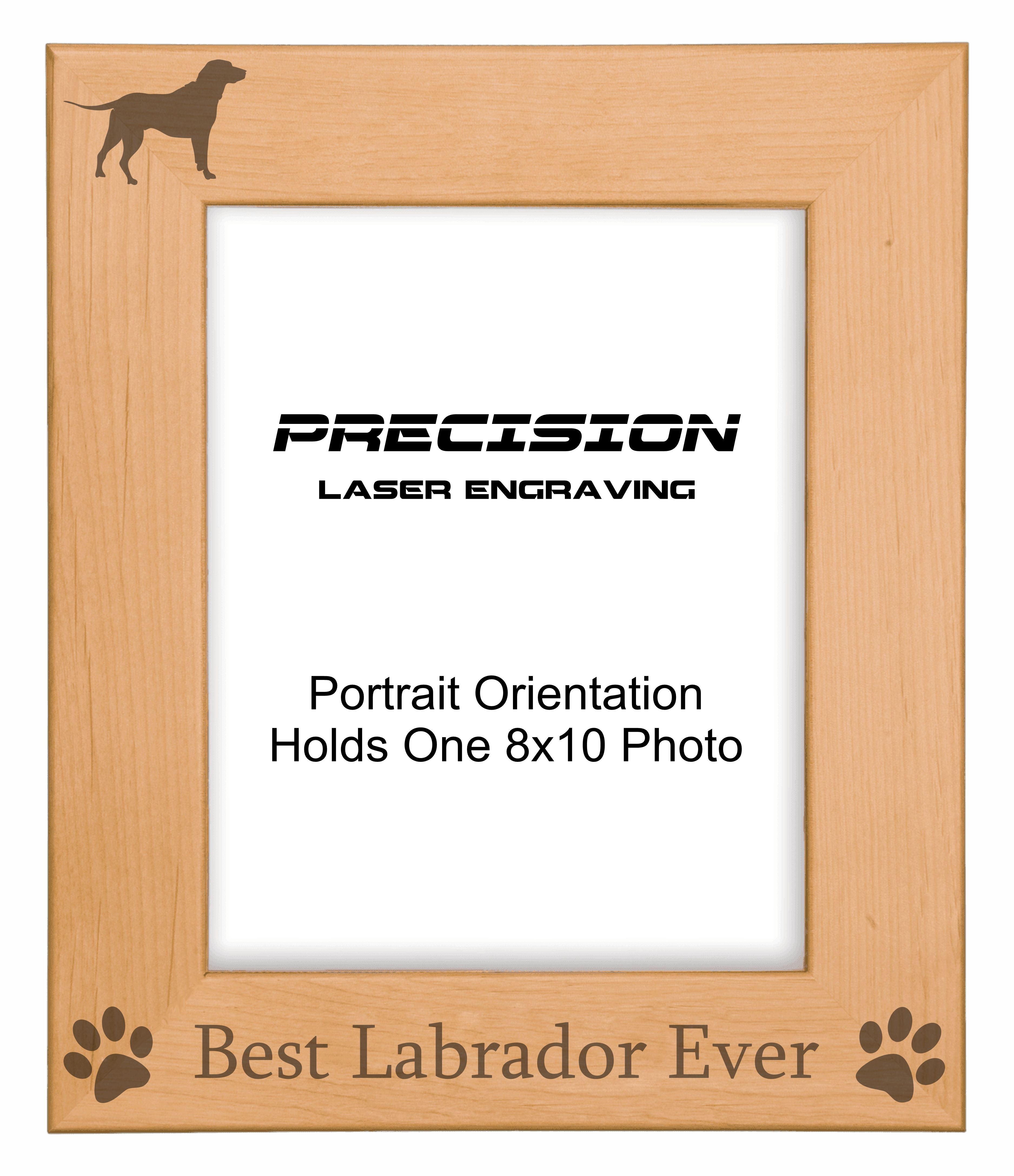 Best Labrador Ever Picture Frame, Engraved Natural Wood Photo Frame, 4x6 5x7 8x10, Pet Frames