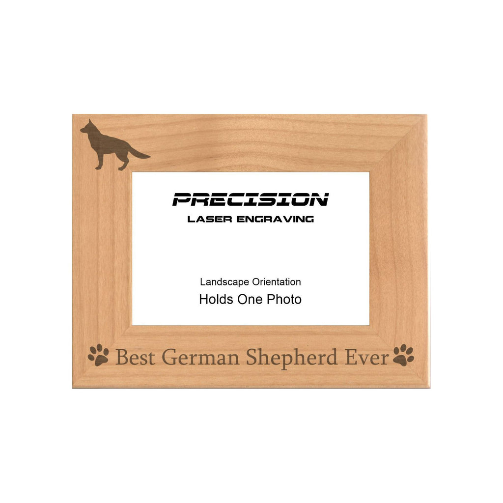 Best German Shepherd Ever Picture Frame, Engraved Natural Wood Photo Frame, 4x6 5x7 8x10, Pet Frames