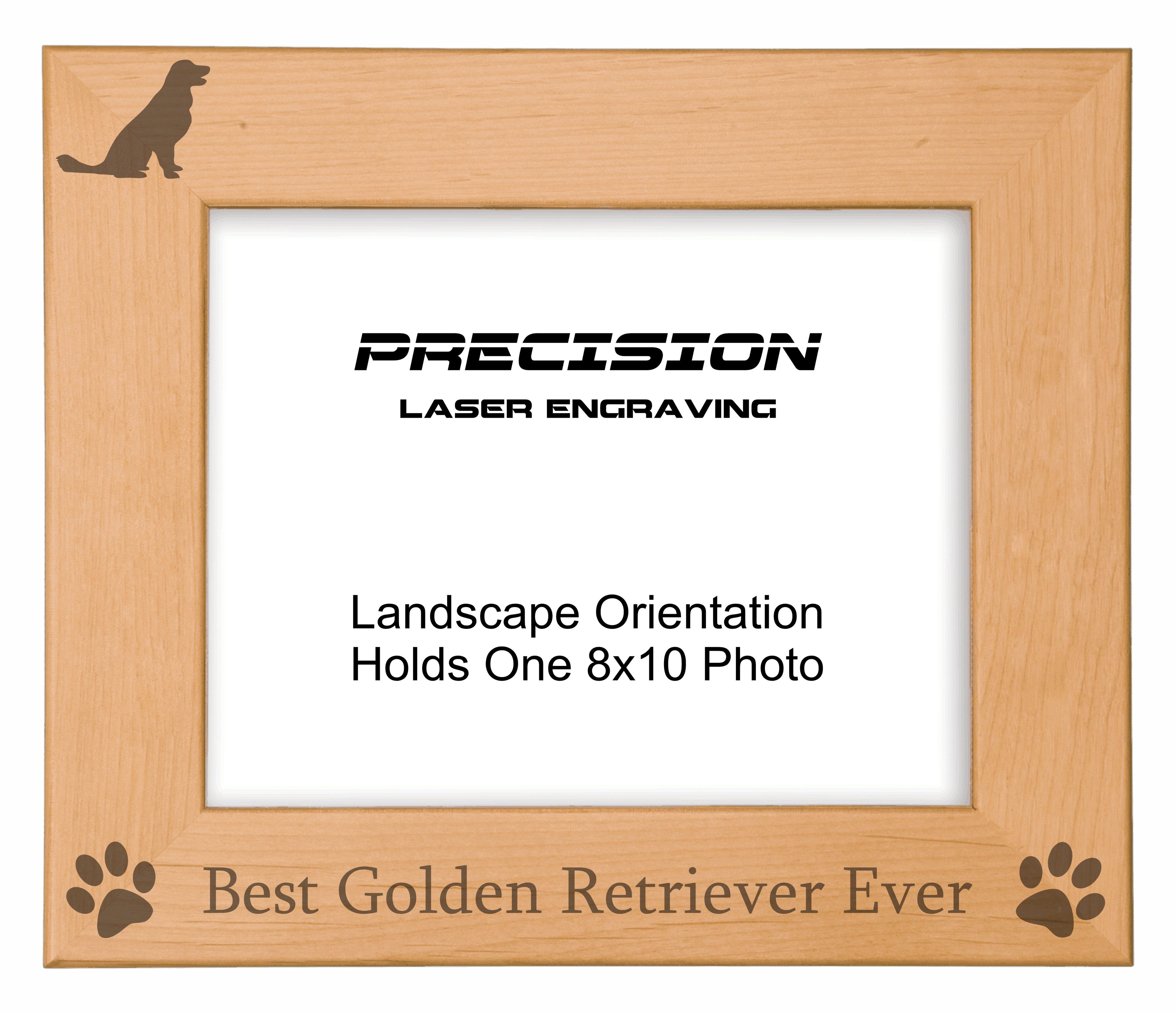 Best Golden Retriever Ever Picture Frame, Engraved Natural Wood Photo Frame, 4x6 5x7 8x10, Pet Frames