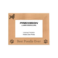 Best Poodle Ever Picture Frame, Engraved Natural Wood Photo Frame, 4x6 5x7 8x10, Pet Frames