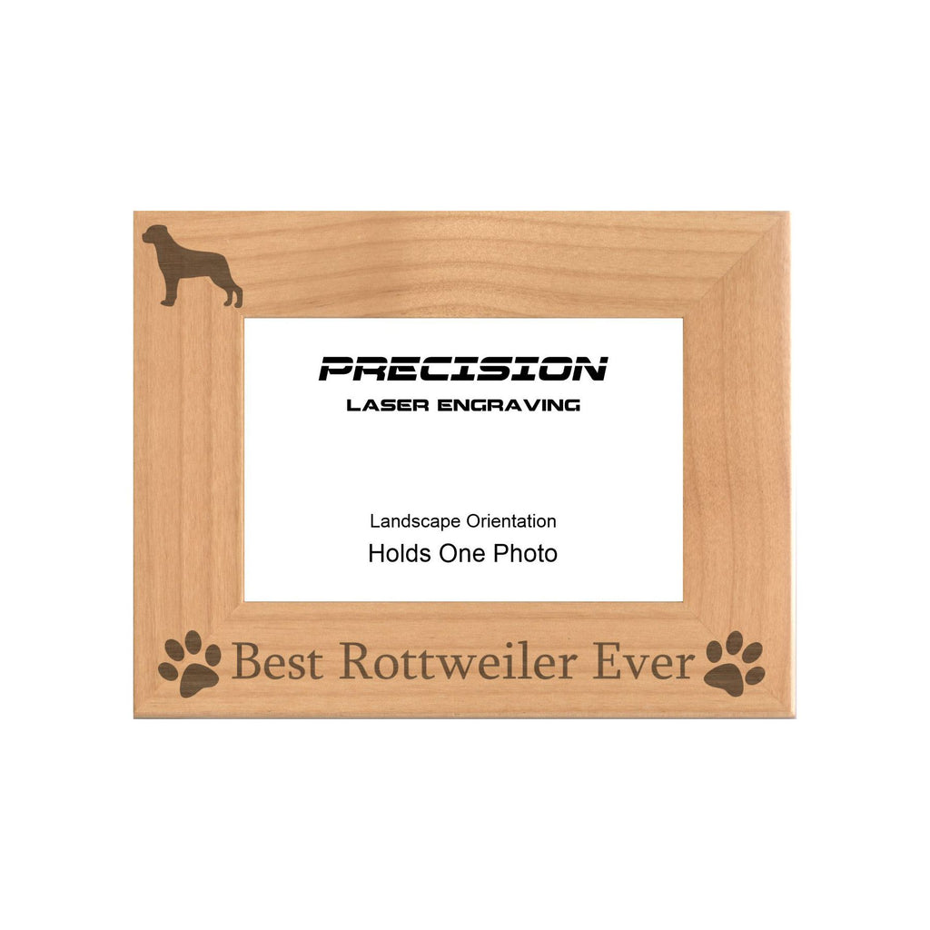 Best Rottweiler Ever Picture Frame, Engraved Natural Wood Photo Frame, 4x6 5x7 8x10, Pet Frames