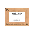 Best Rottweiler Ever Picture Frame, Engraved Natural Wood Photo Frame, 4x6 5x7 8x10, Pet Frames